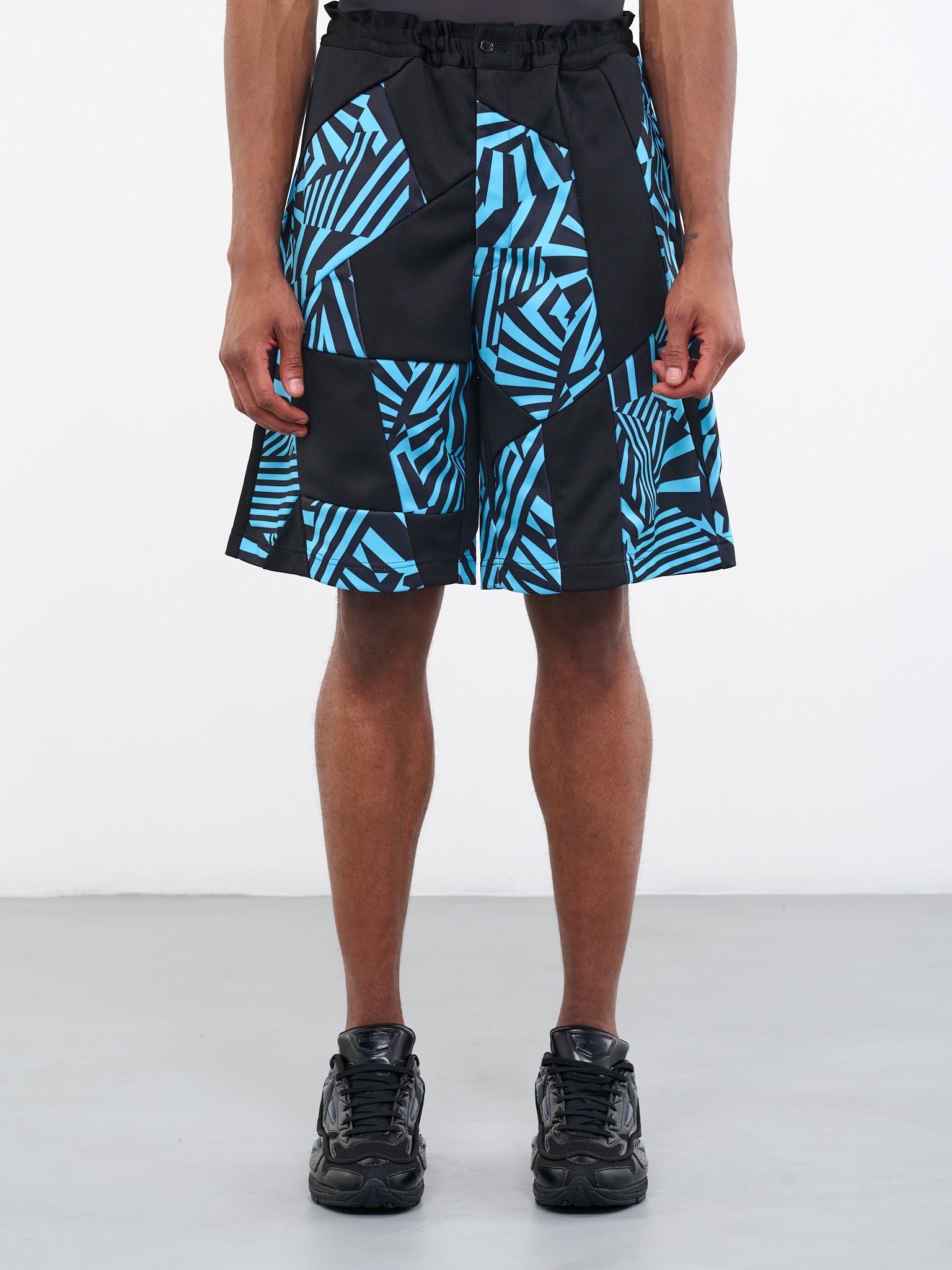 Geometric Tailored Shorts (PK-T017-051-BLUE)