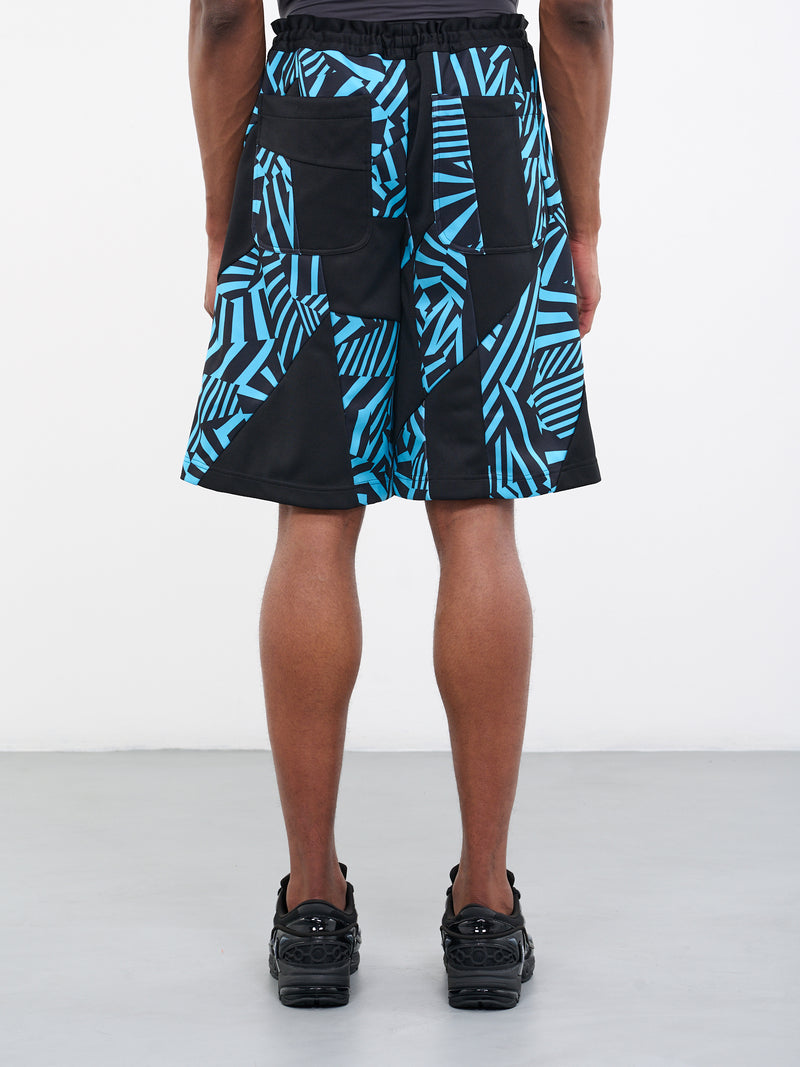 Geometric Tailored Shorts (PK-T017-051-BLUE)