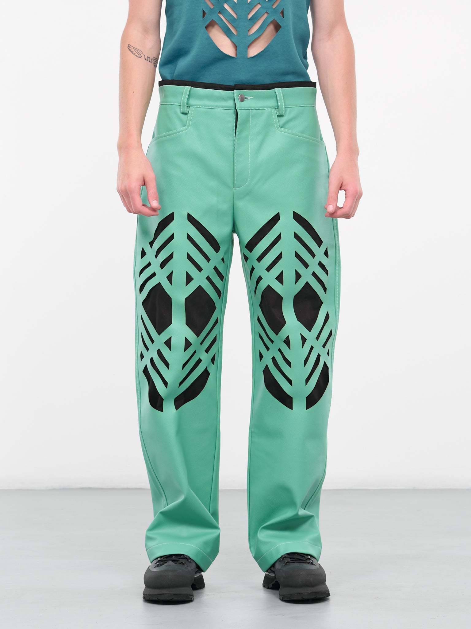 Laser-Cut Pants (PL-01G-F-DOUBLE-LASER-BRIGHT-G)