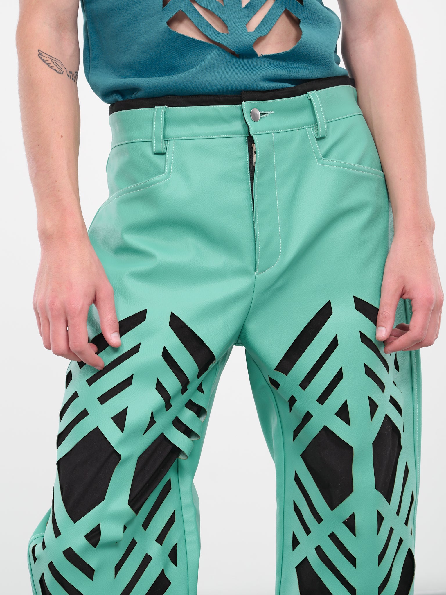 Laser-Cut Pants (PL-01G-F-DOUBLE-LASER-BRIGHT-G)