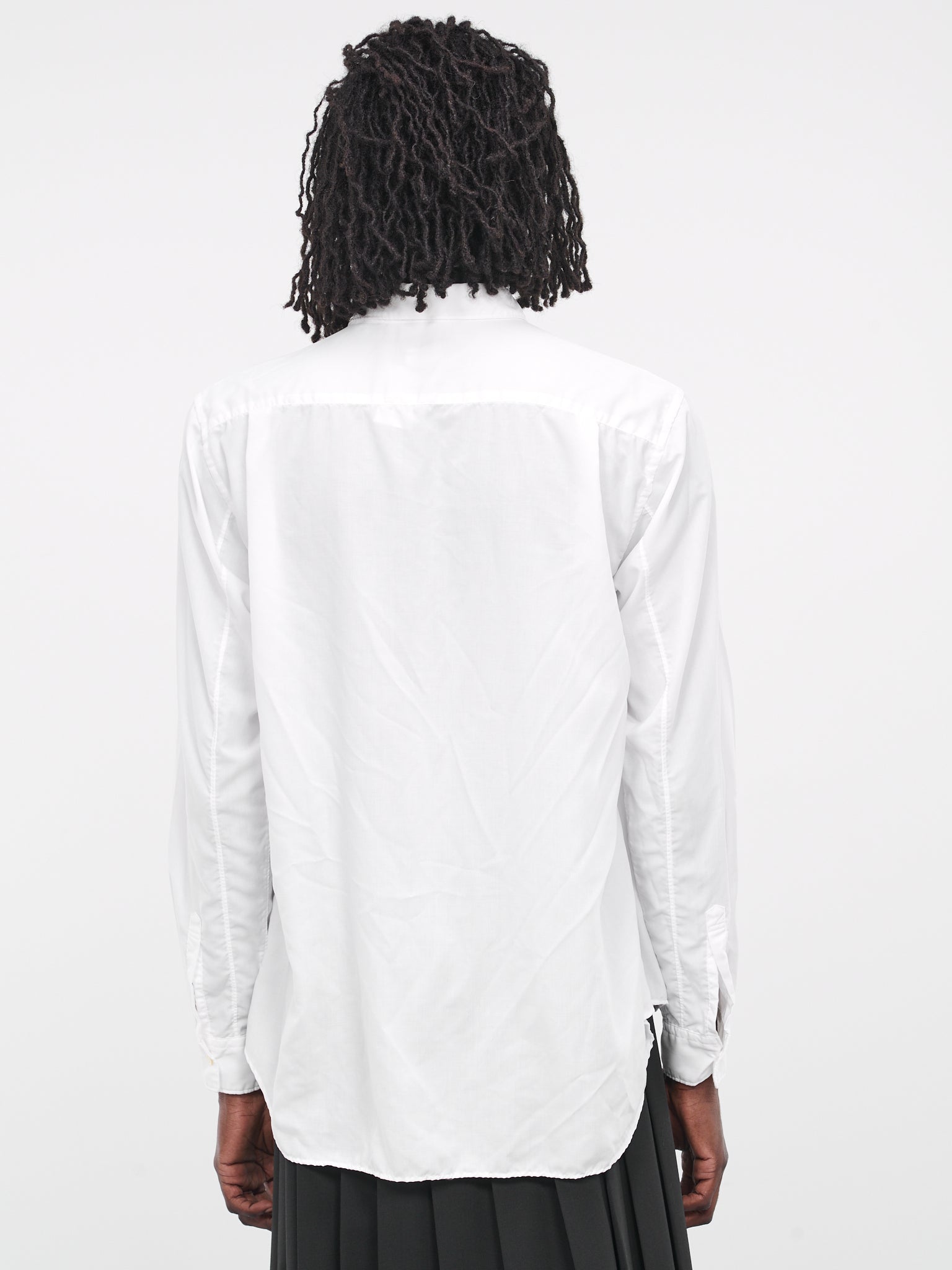 Asymmetric Seam Shirt (PL-B011-051-WHITE)