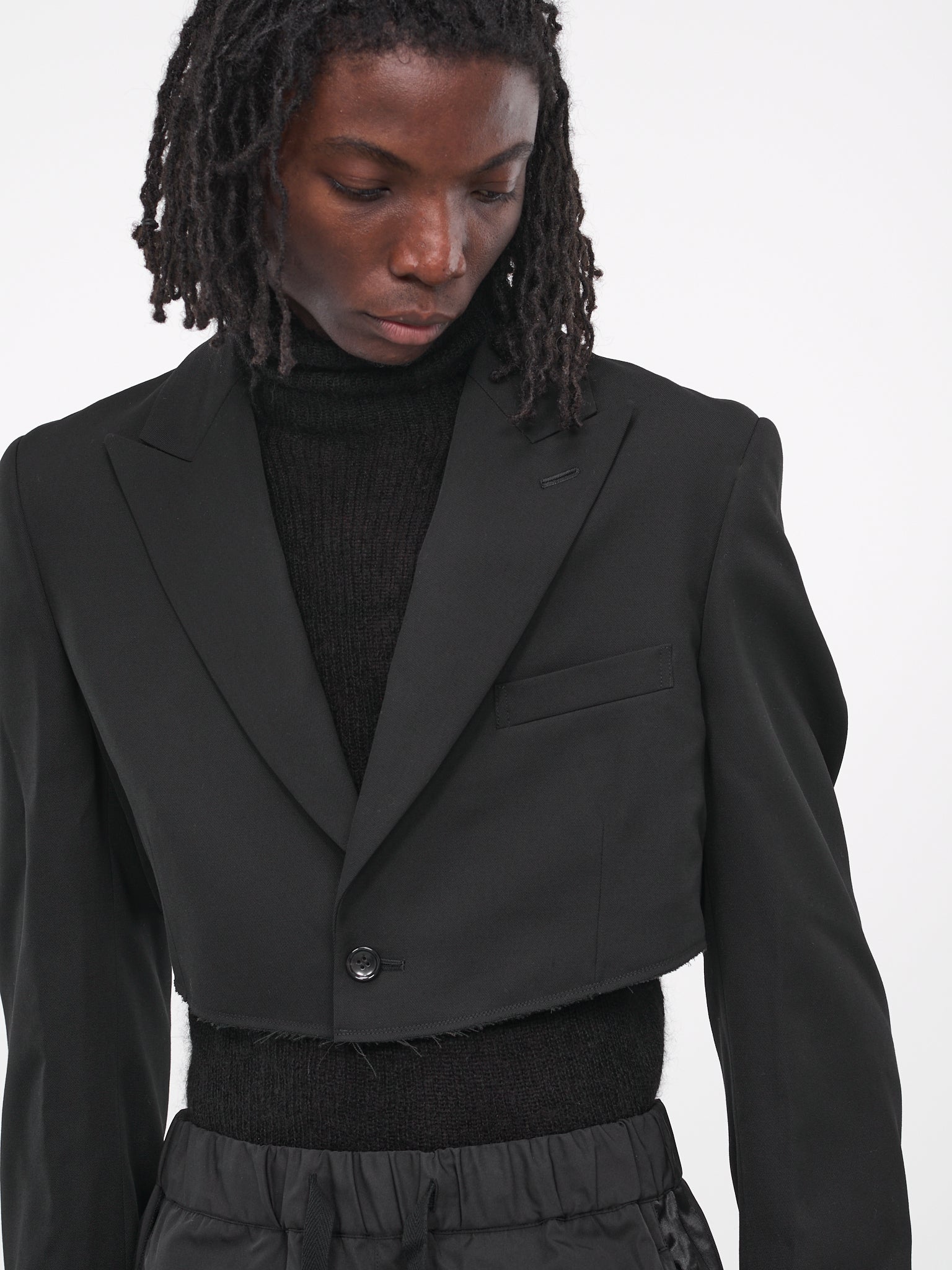 3D Crop Blazer (PL-J058-051-BLACK)