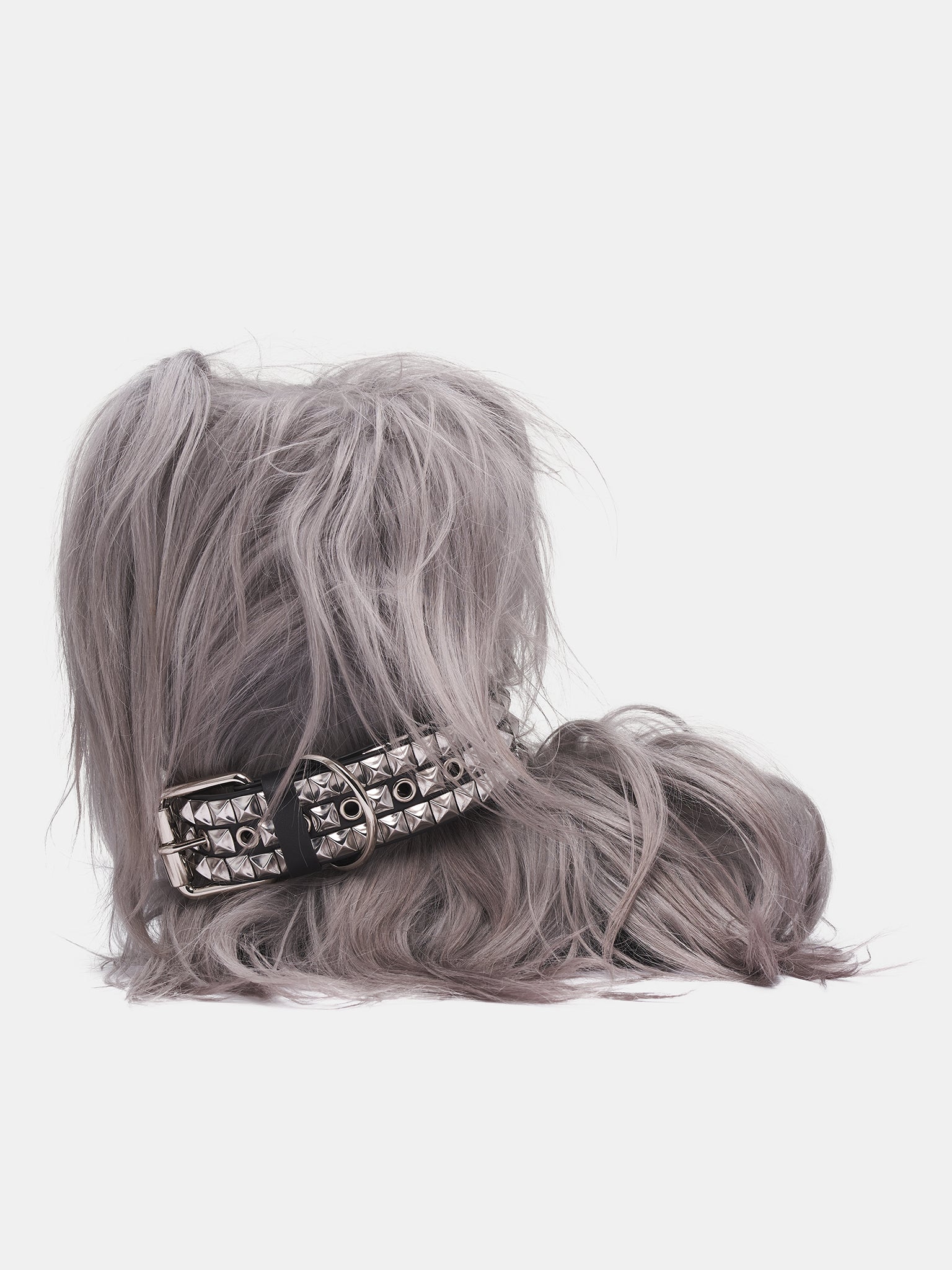 Grey Goat Fur Play Boots (PLAY-BOOTS-PEROXIDE)
