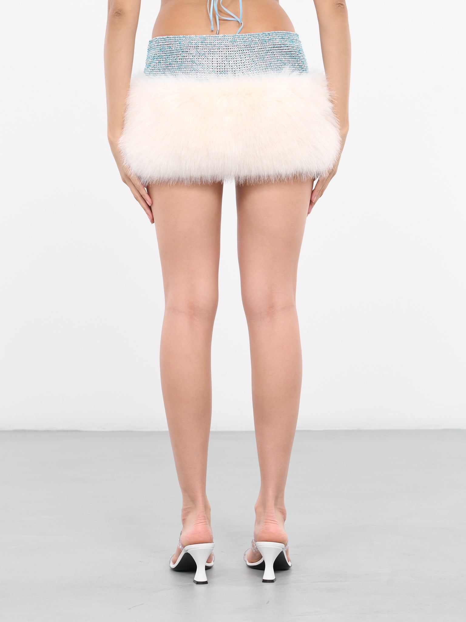Clyde Fur Skirt (PMC048-MIX-BLUE-PEARL)