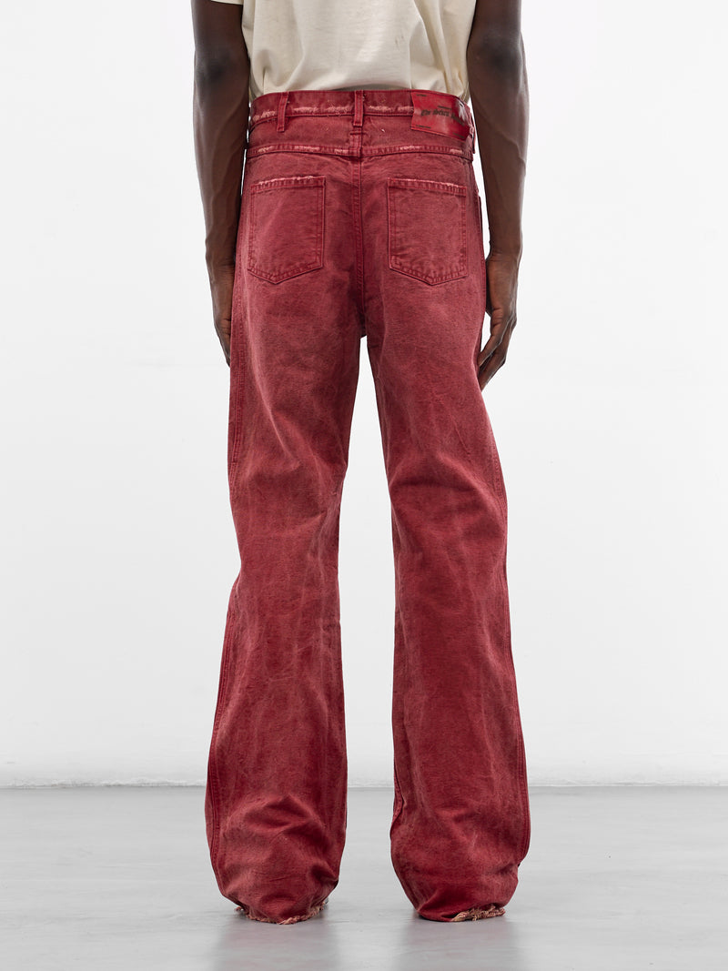 Red Distressed Chopper Carpenter Pants (PNT01-RED)