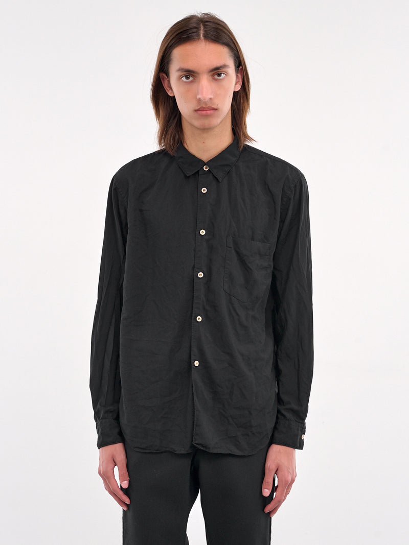 Classic Button-Up Shirt (PO-B033-S25-BLACK)