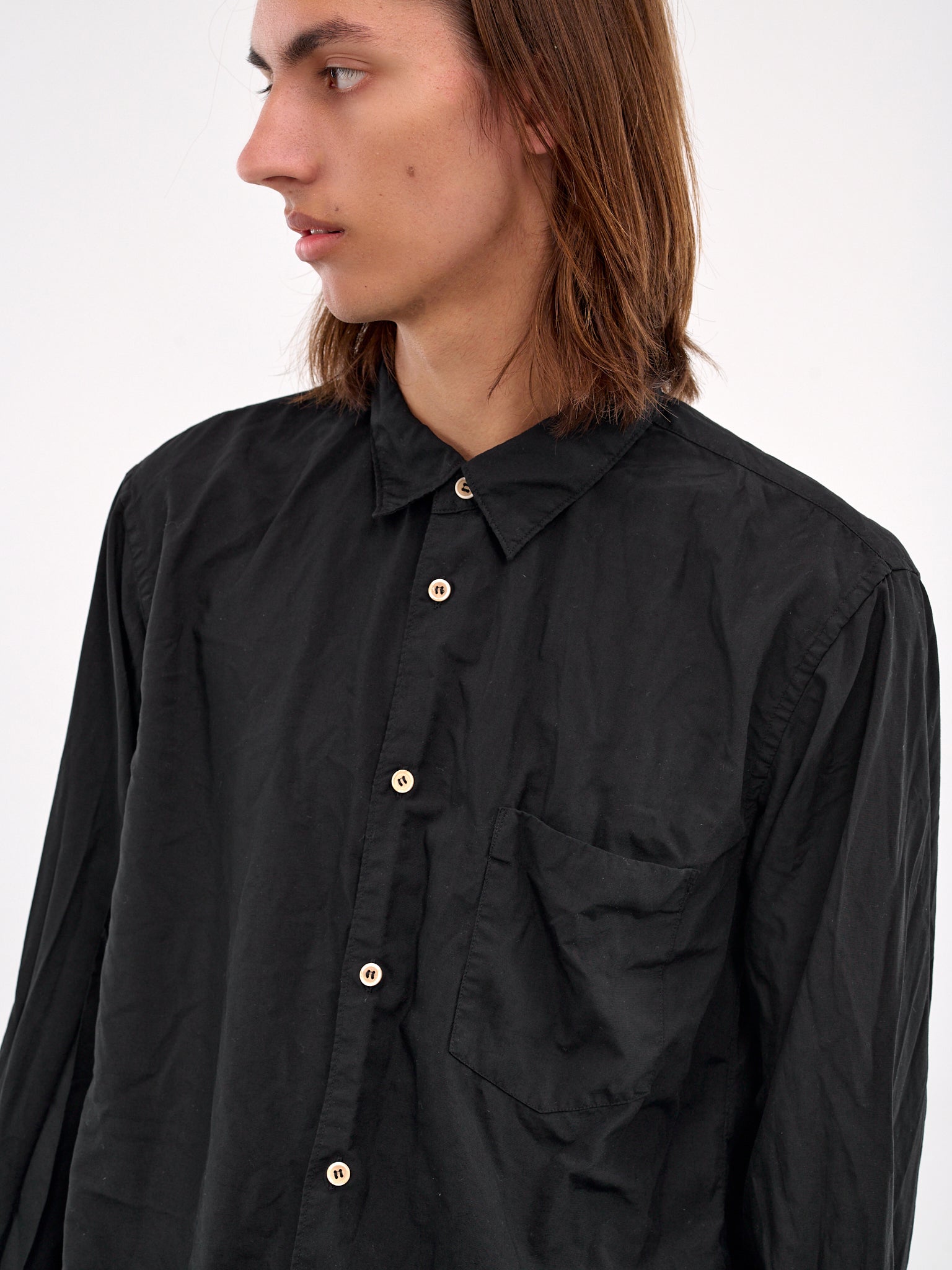 Classic Button-Up Shirt (PO-B033-S25-BLACK)