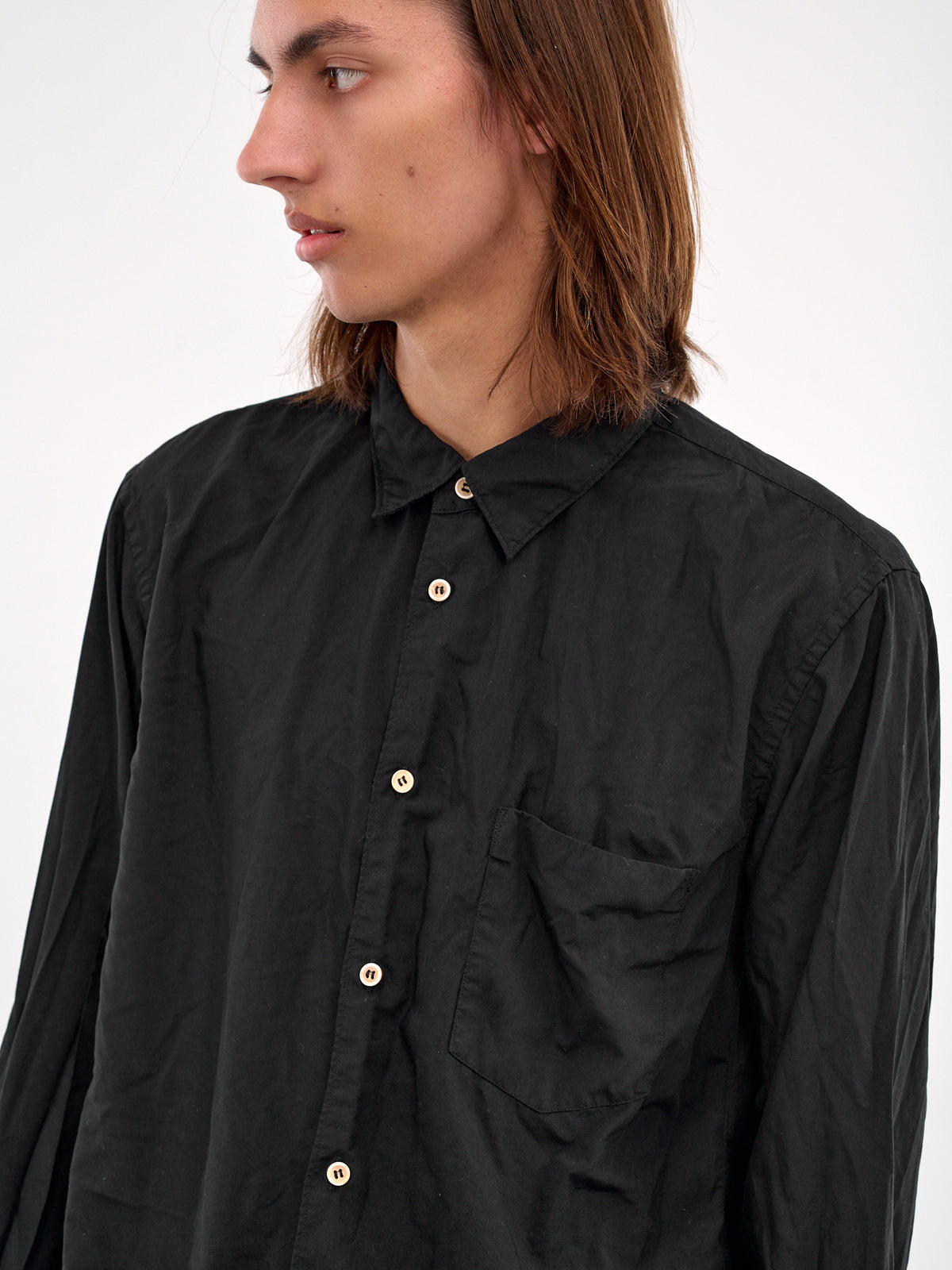 Classic Button-Up Shirt (PO-B033-S25-BLACK)