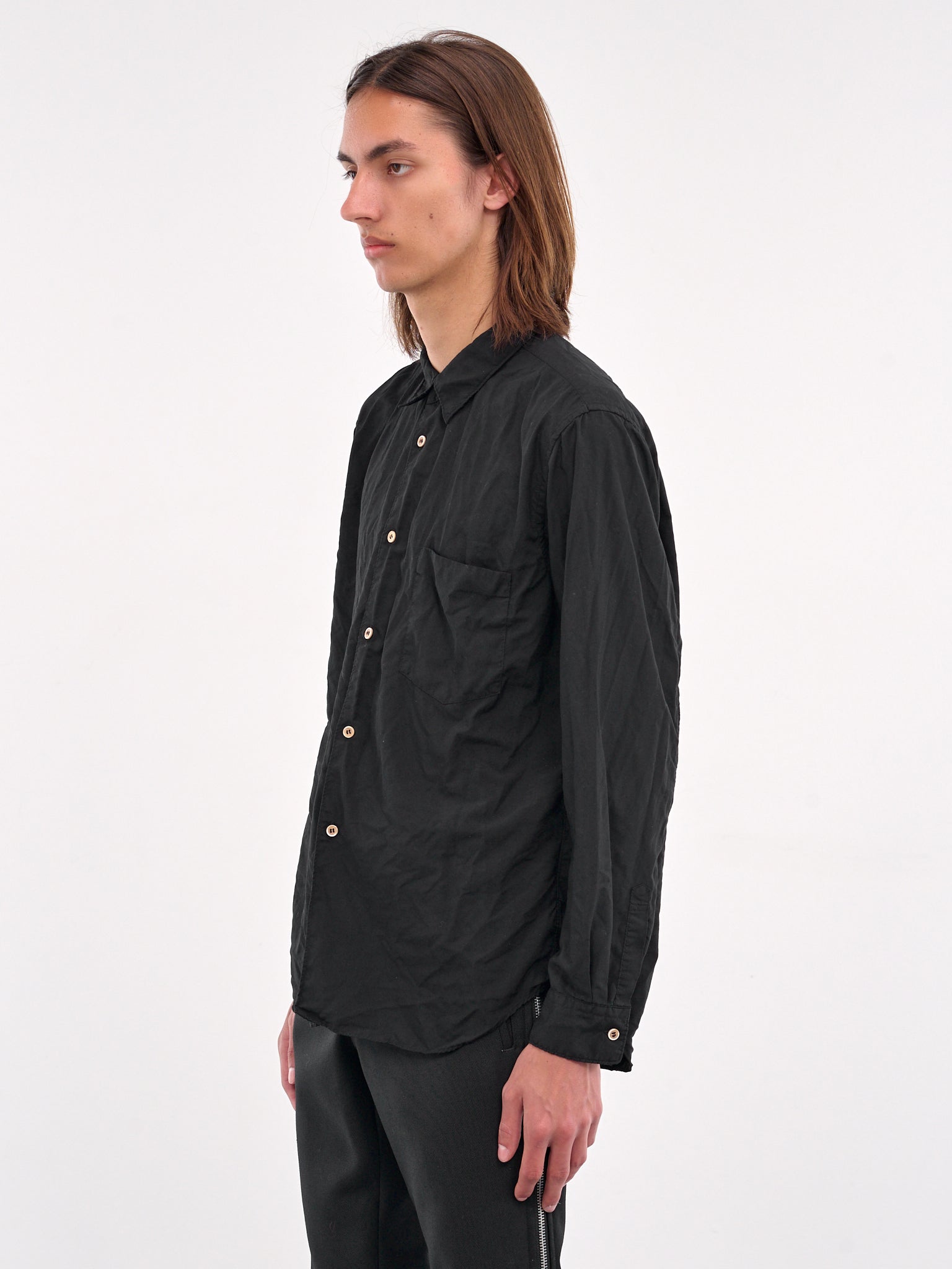 Classic Button-Up Shirt (PO-B033-S25-BLACK)