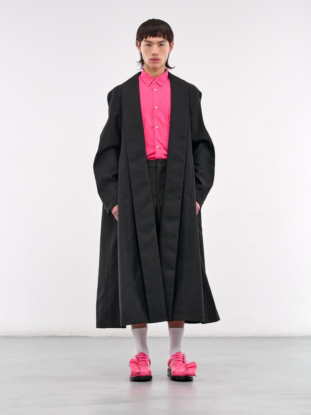 Shawl Collar Coat (PO-C006-BLACK)
