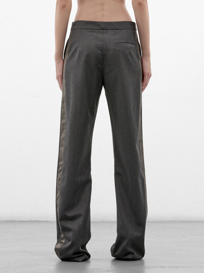 Gray Poly-Wool Wide Trousers (PO-FW26-2006-GREY)