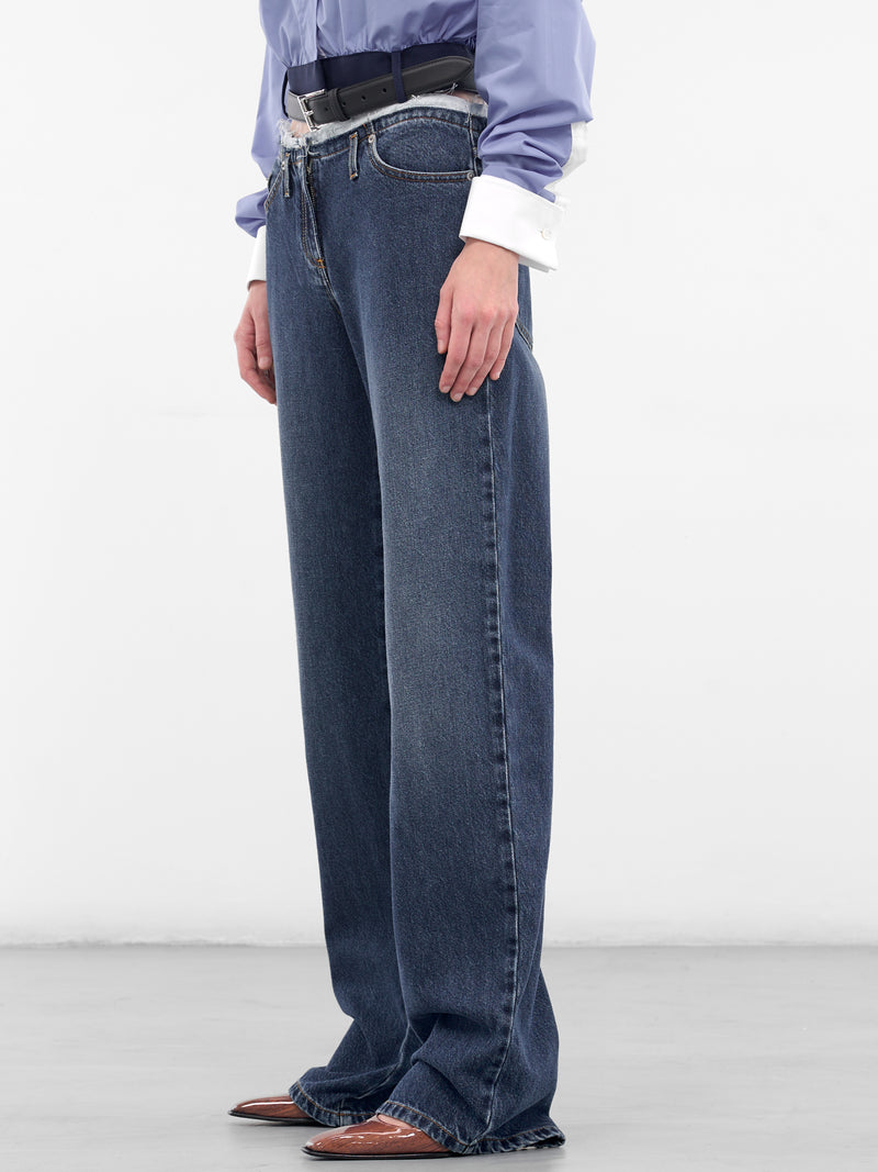 Po Indigo Deconstructed Denim Jeans (PO-PANT-DARK-BLUE)