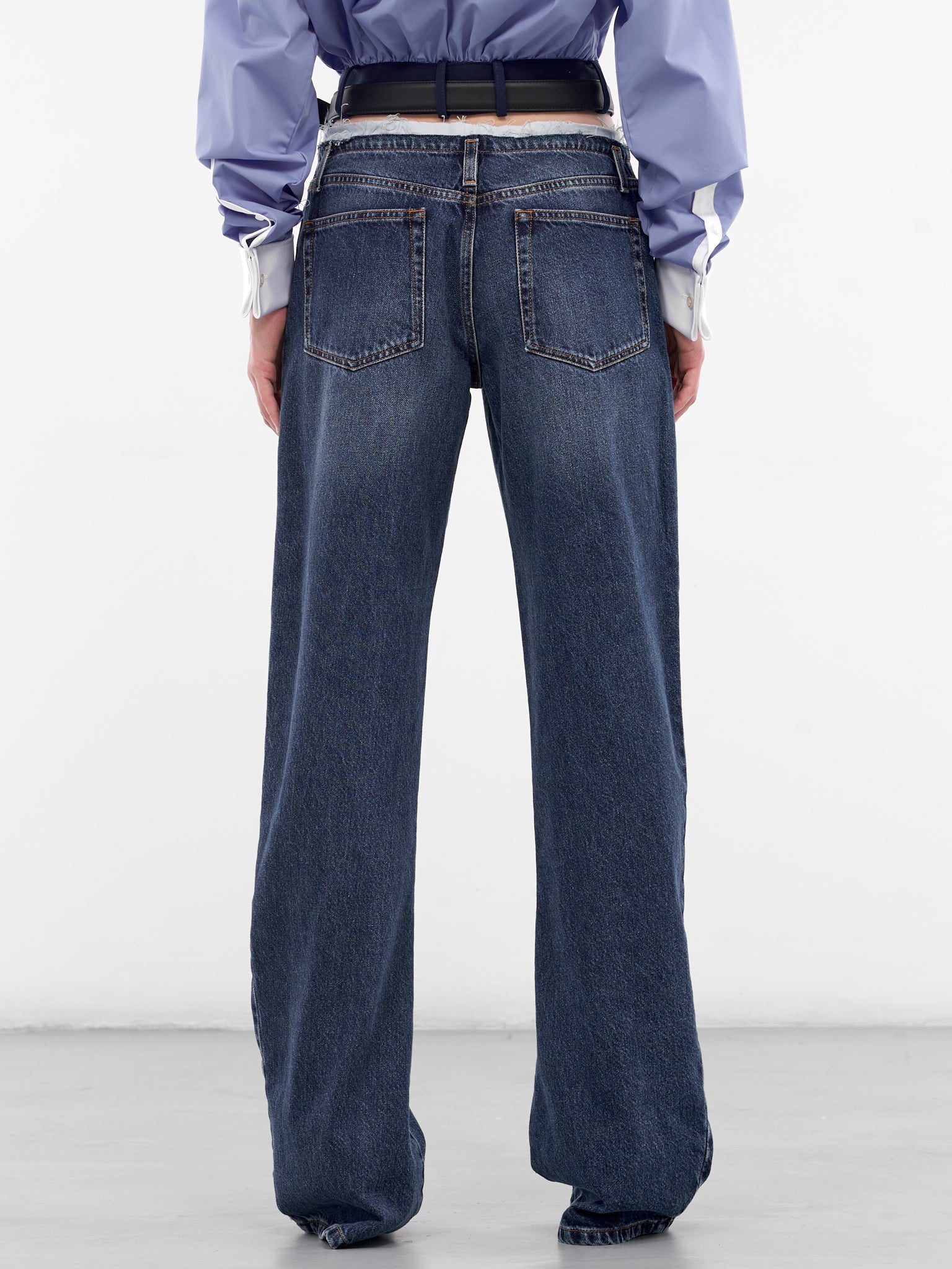 Po Indigo Deconstructed Denim Jeans (PO-PANT-DARK-BLUE)