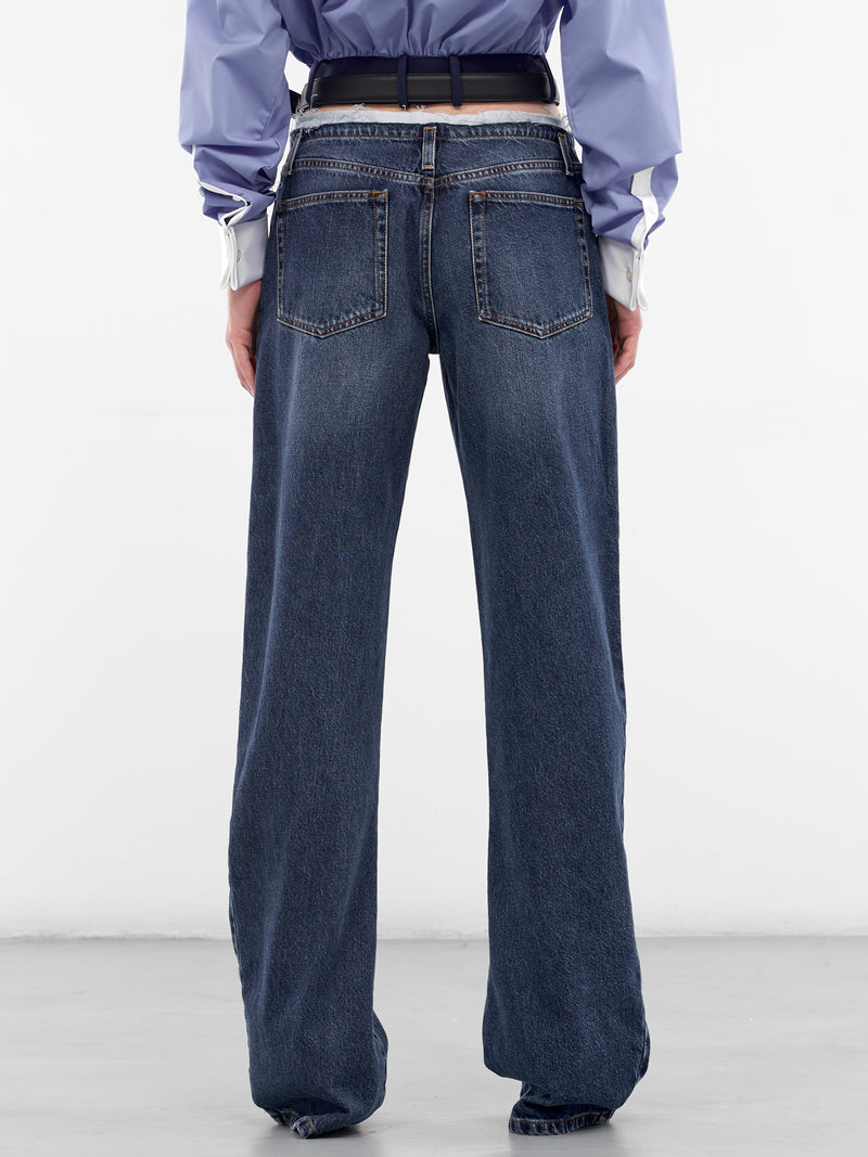 Po Indigo Deconstructed Denim Jeans (PO-PANT-DARK-BLUE)