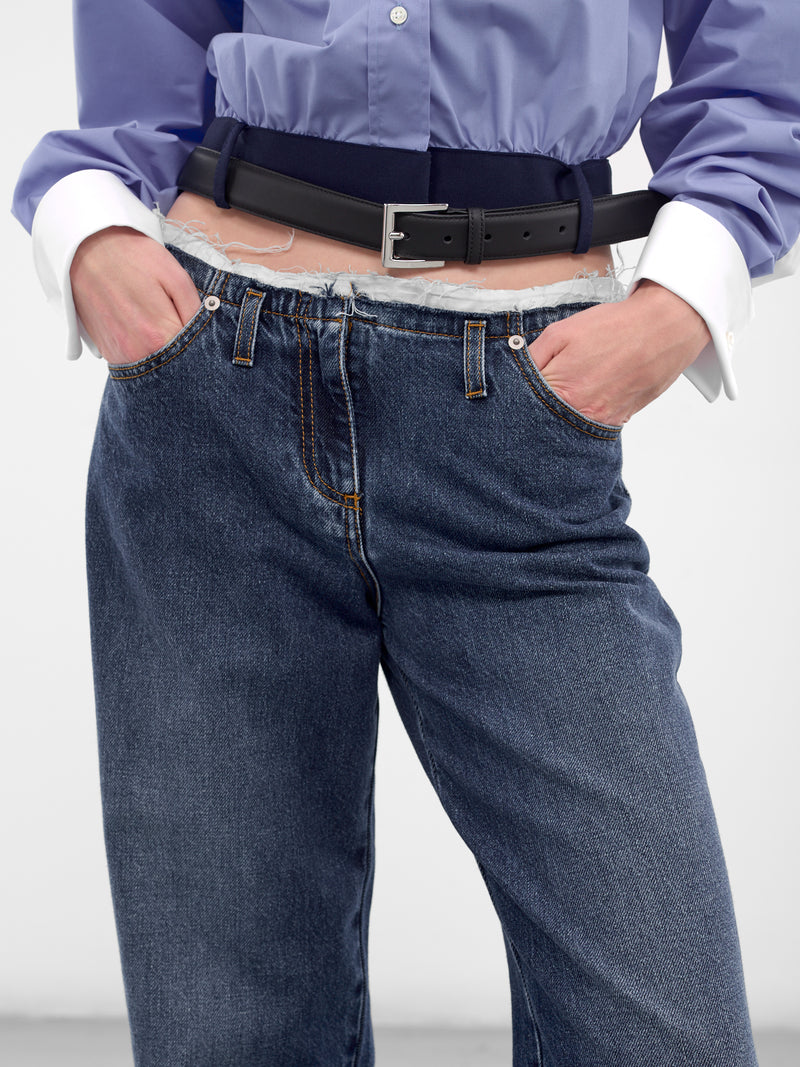 Po Indigo Deconstructed Denim Jeans (PO-PANT-DARK-BLUE)