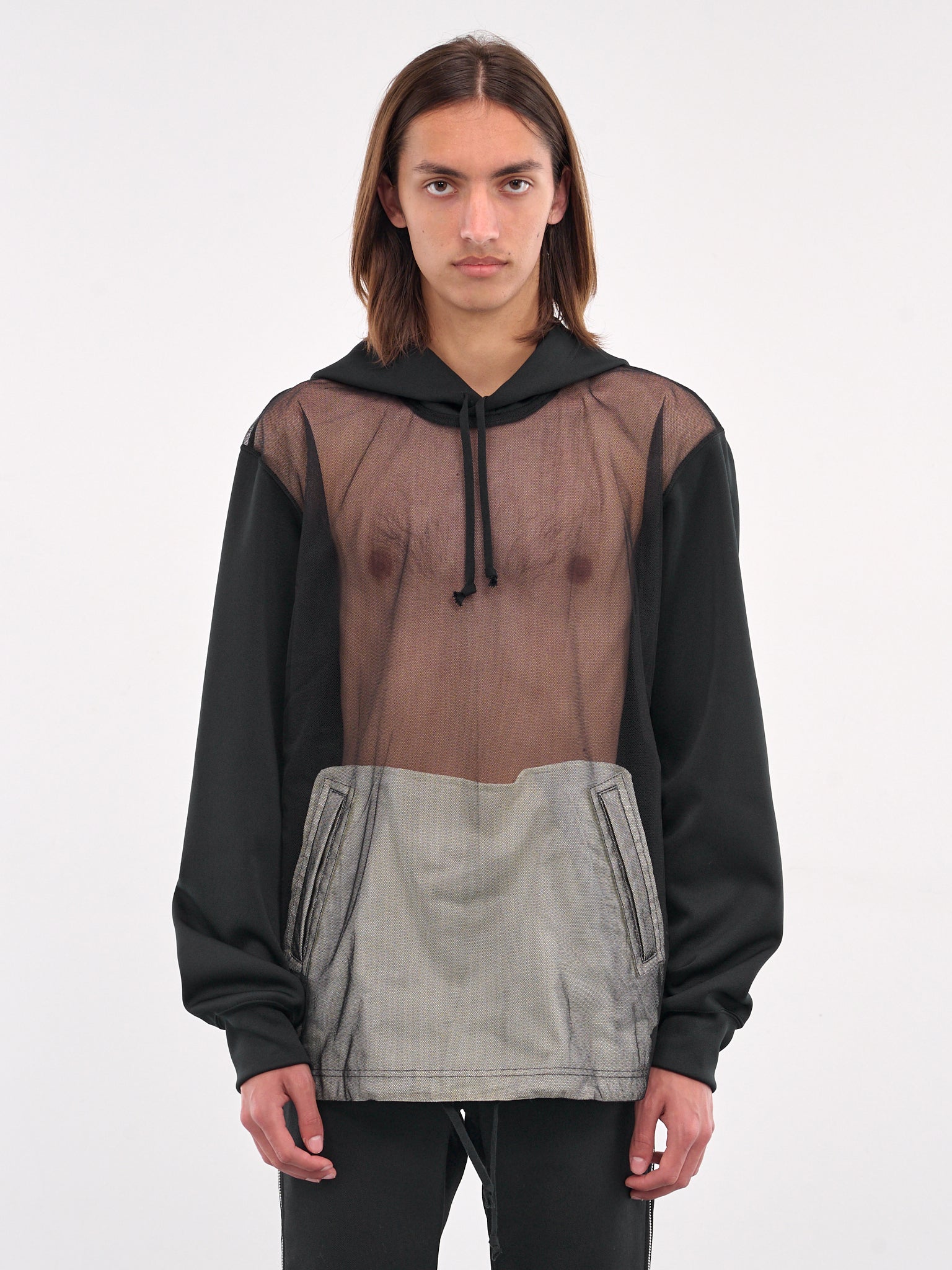 Sheer Hoodie (PO-T030-S25-BLACK)