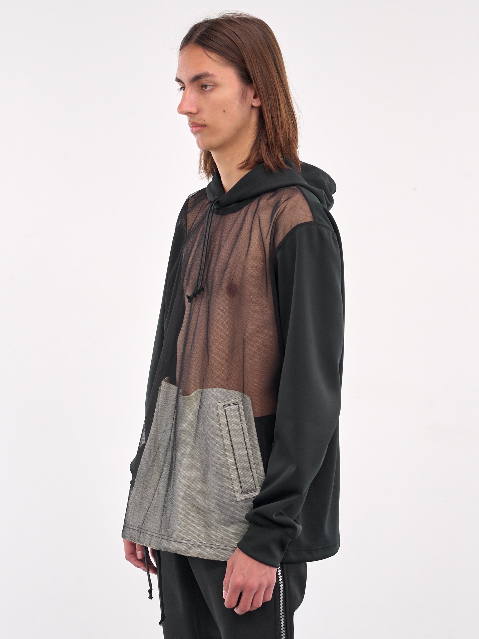 Sheer Hoodie (PO-T030-S25-BLACK)