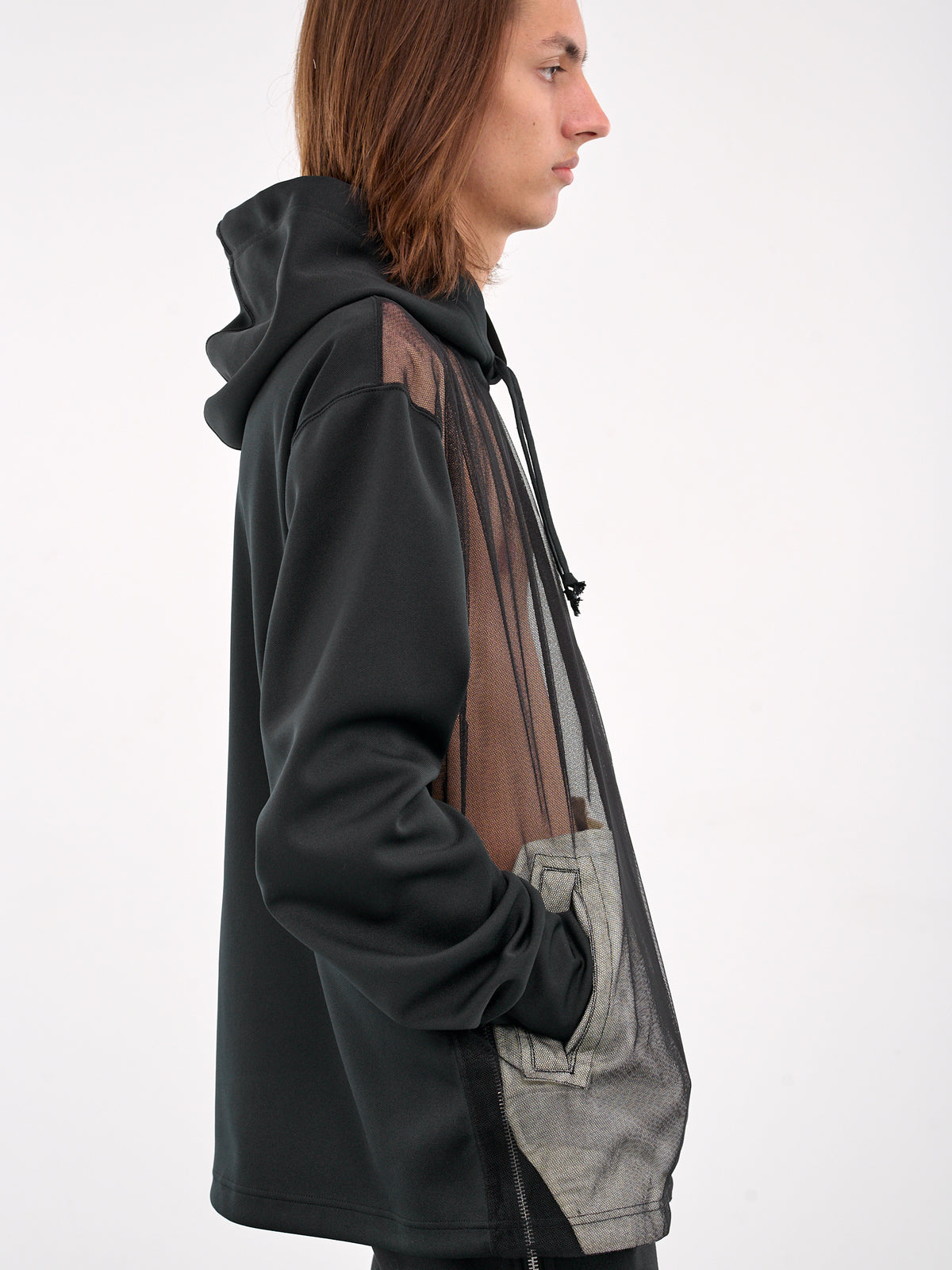 Sheer Hoodie (PO-T030-S25-BLACK)