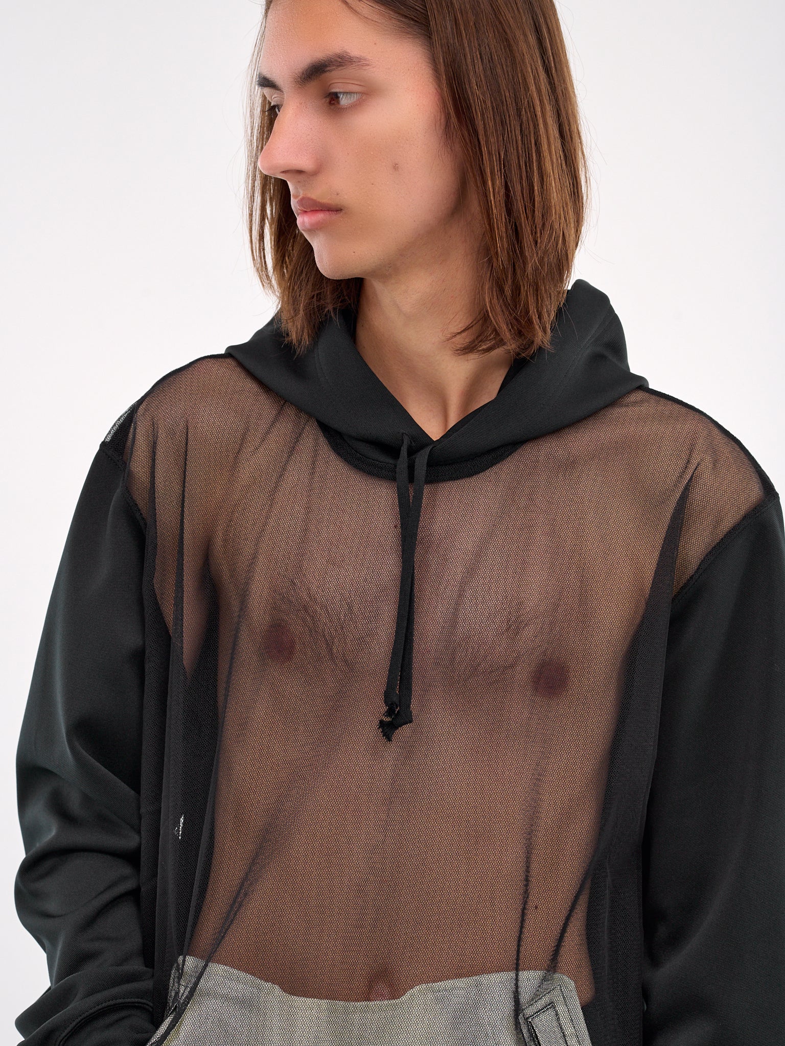 Sheer Hoodie (PO-T030-S25-BLACK)