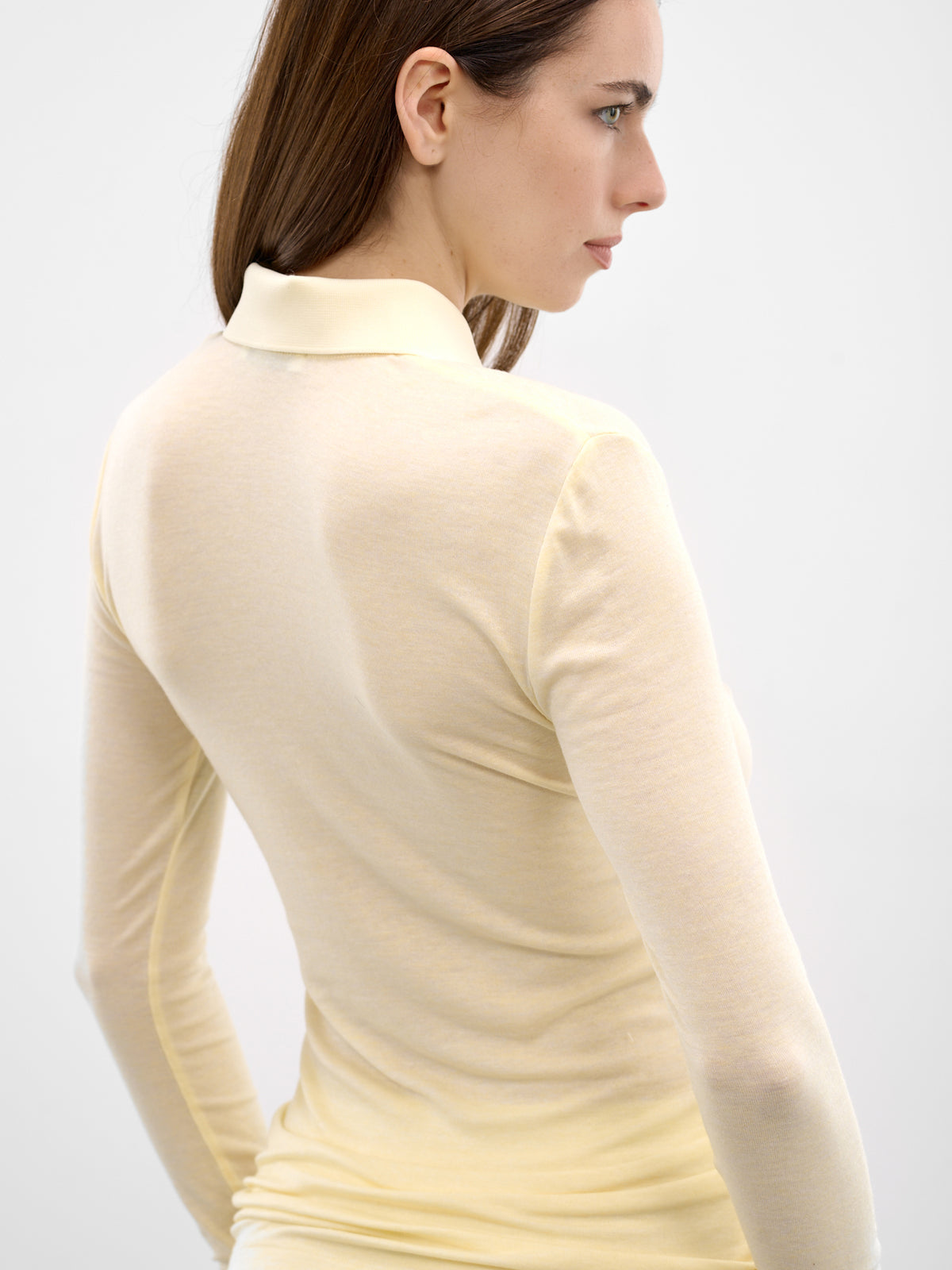 Long Sleeve Tencel-Wool Polo (PO01241-LIMONE)