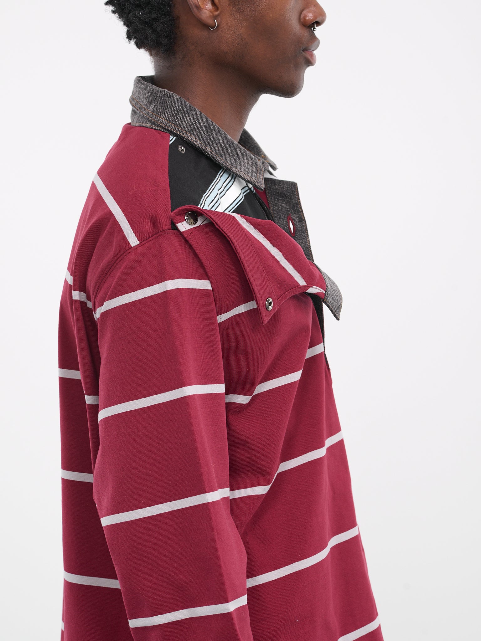 Double Collar Rugby Polo (PO29-S25-J109-RED-BLUE-BLACK)