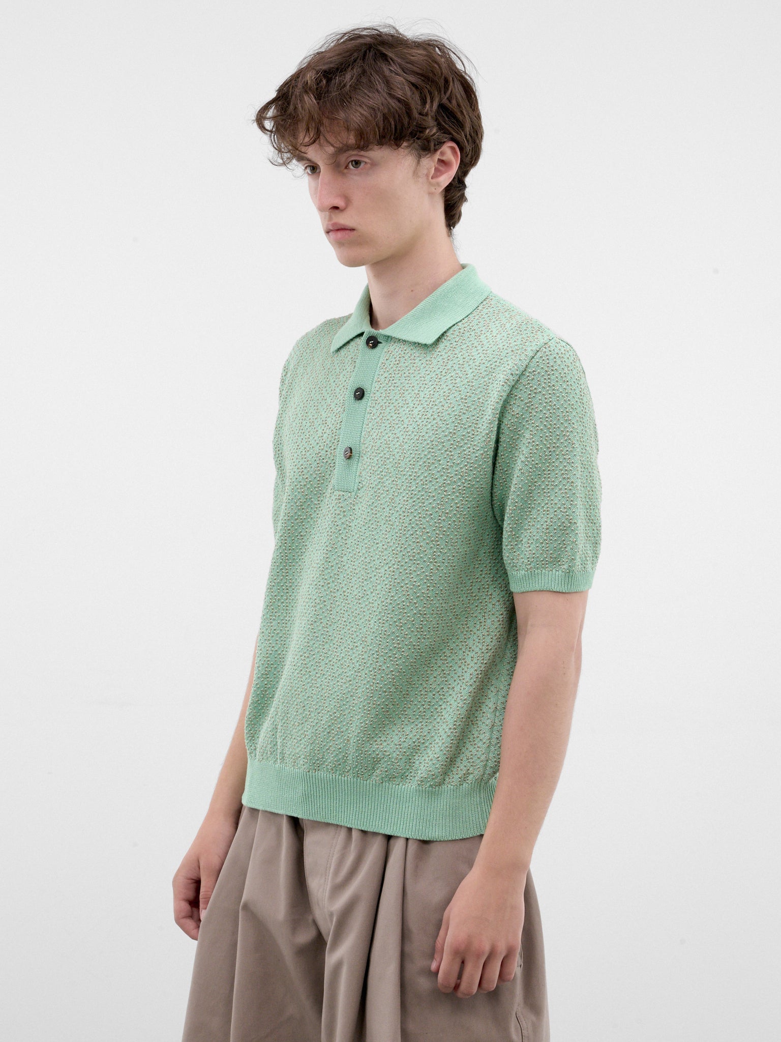 Mint Knit Polo Shirt (POM00626AK00334-MINT-GREEN)