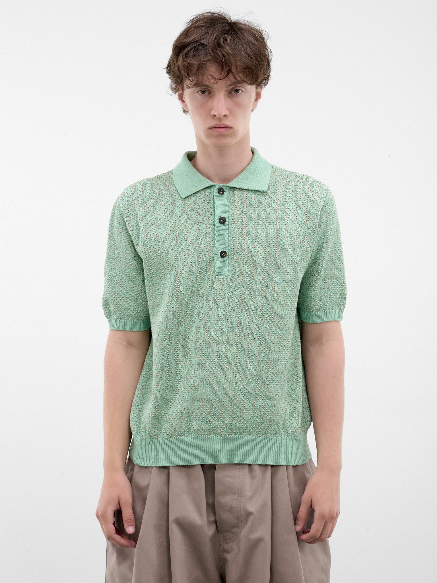 Mint Knit Polo Shirt (POM00626AK00334-MINT-GREEN)