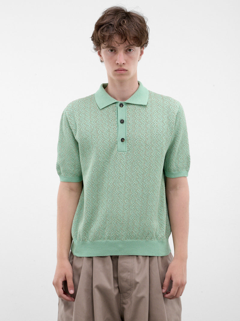 Mint Knit Polo Shirt (POM00626AK00334-MINT-GREEN)