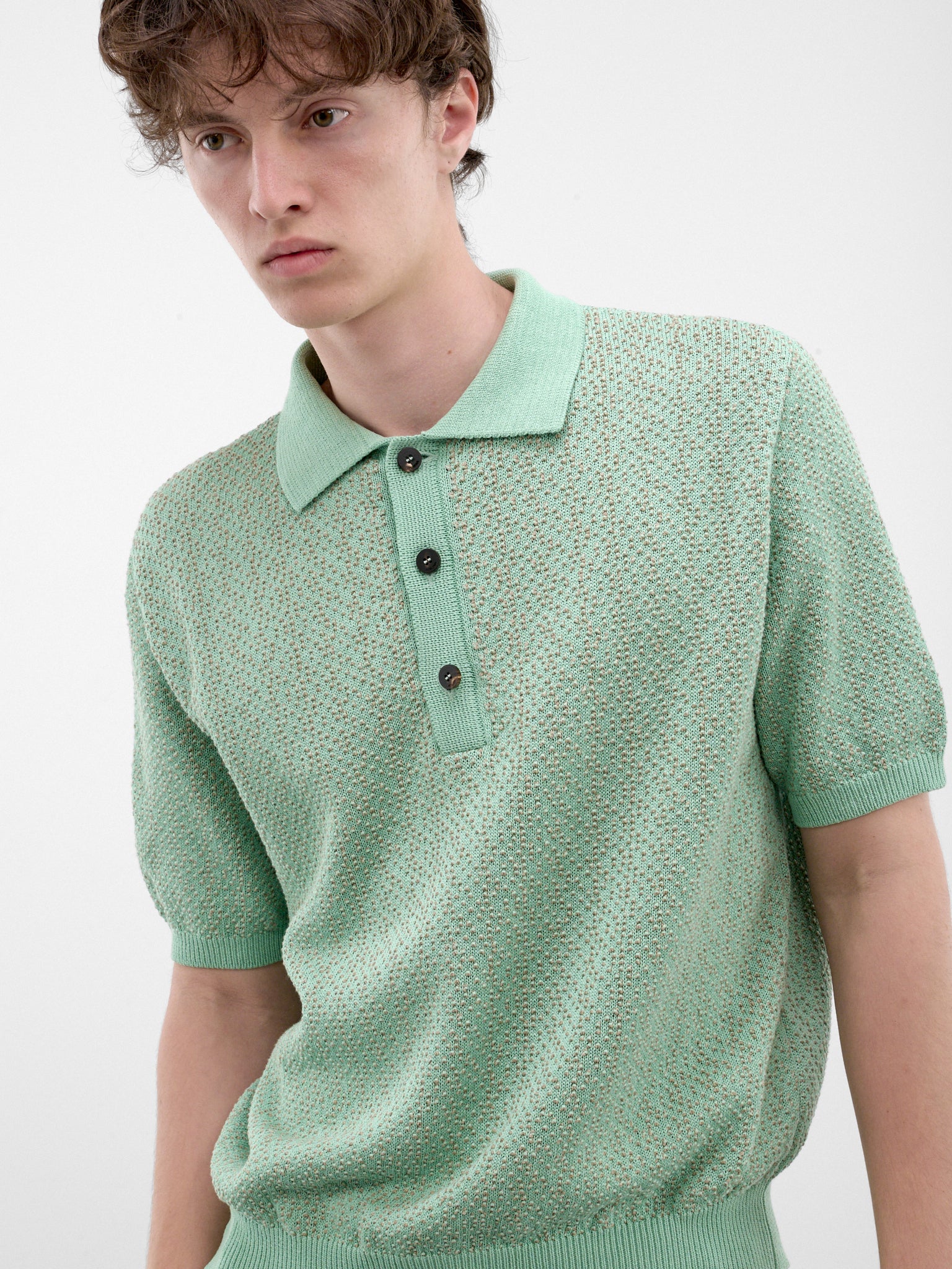Mint Knit Polo Shirt (POM00626AK00334-MINT-GREEN)