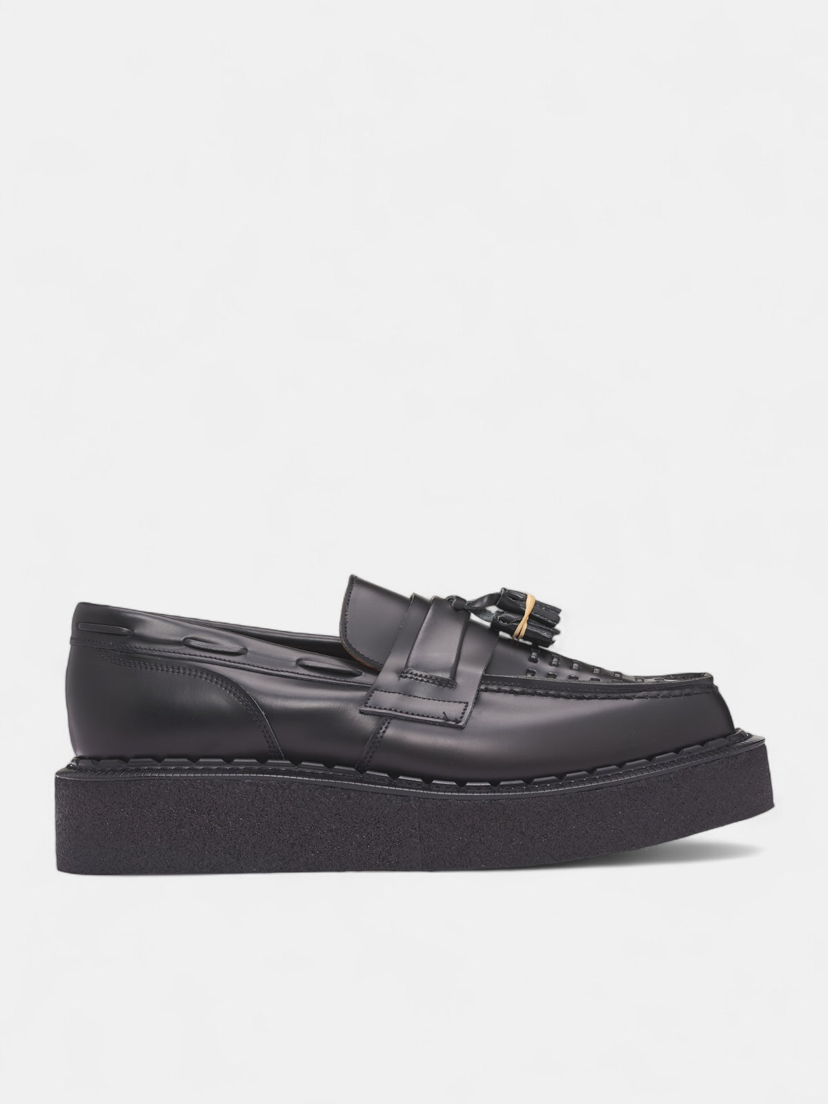 George Cox Leather Tassel Loafers (PP-K104-001-1-BLACK)