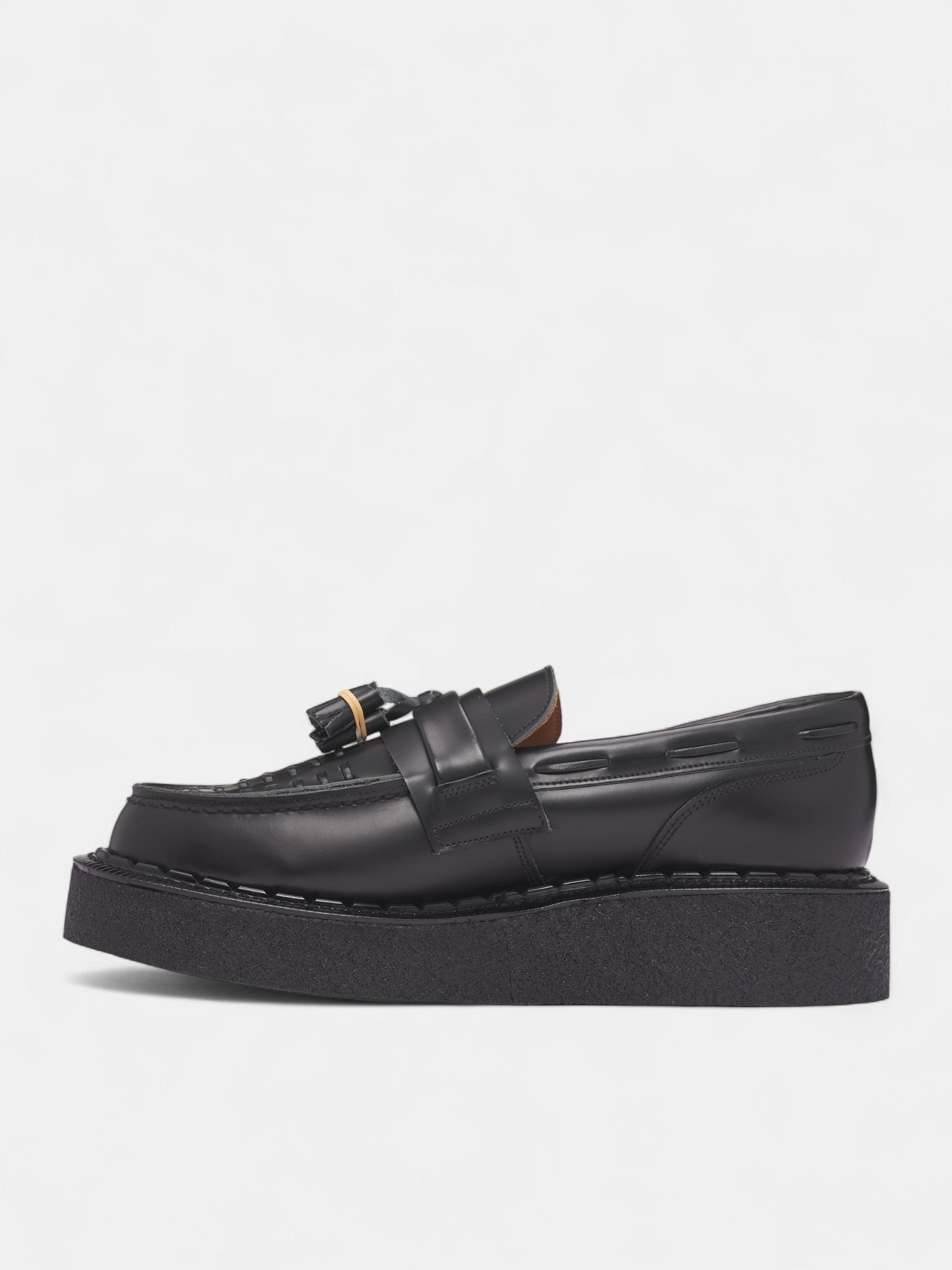 George Cox Leather Tassel Loafers (PP-K104-001-1-BLACK)