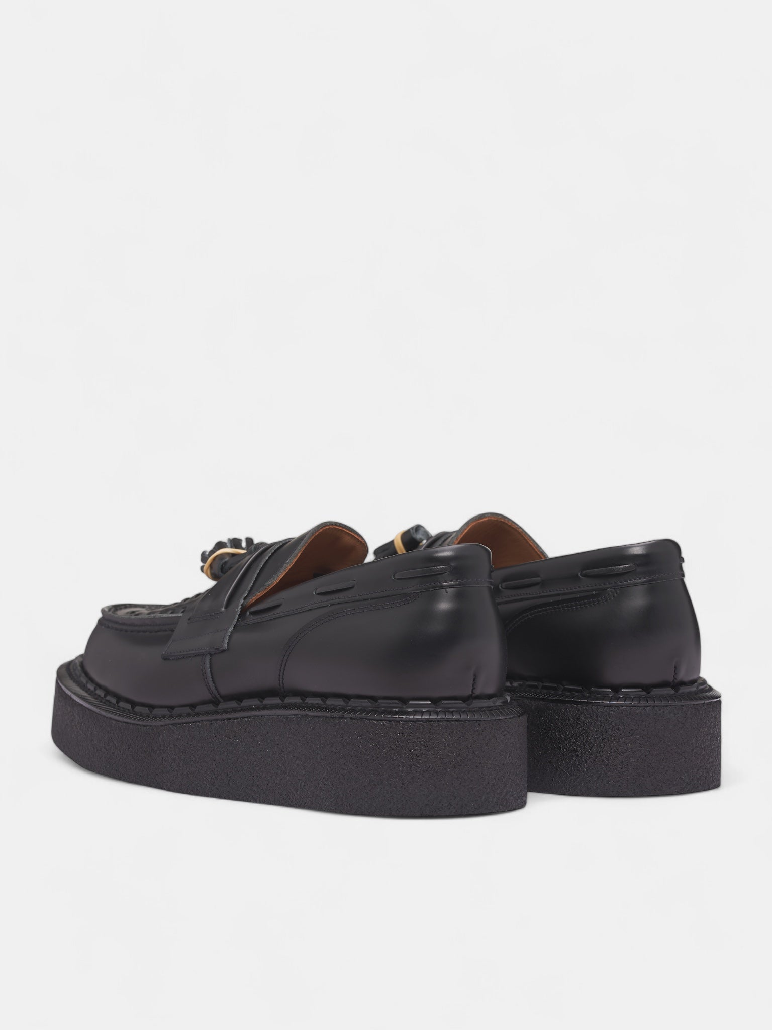 George Cox Leather Tassel Loafers (PP-K104-001-1-BLACK)