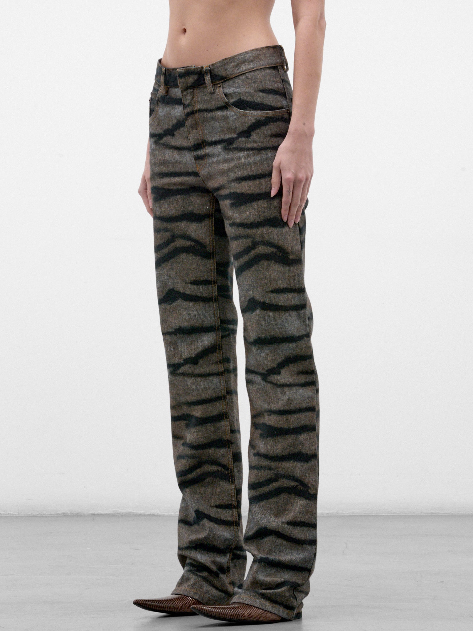 Zebra Print Denim Jeans (PPFW26DP03320-9977-ZEBRA-BLUE)