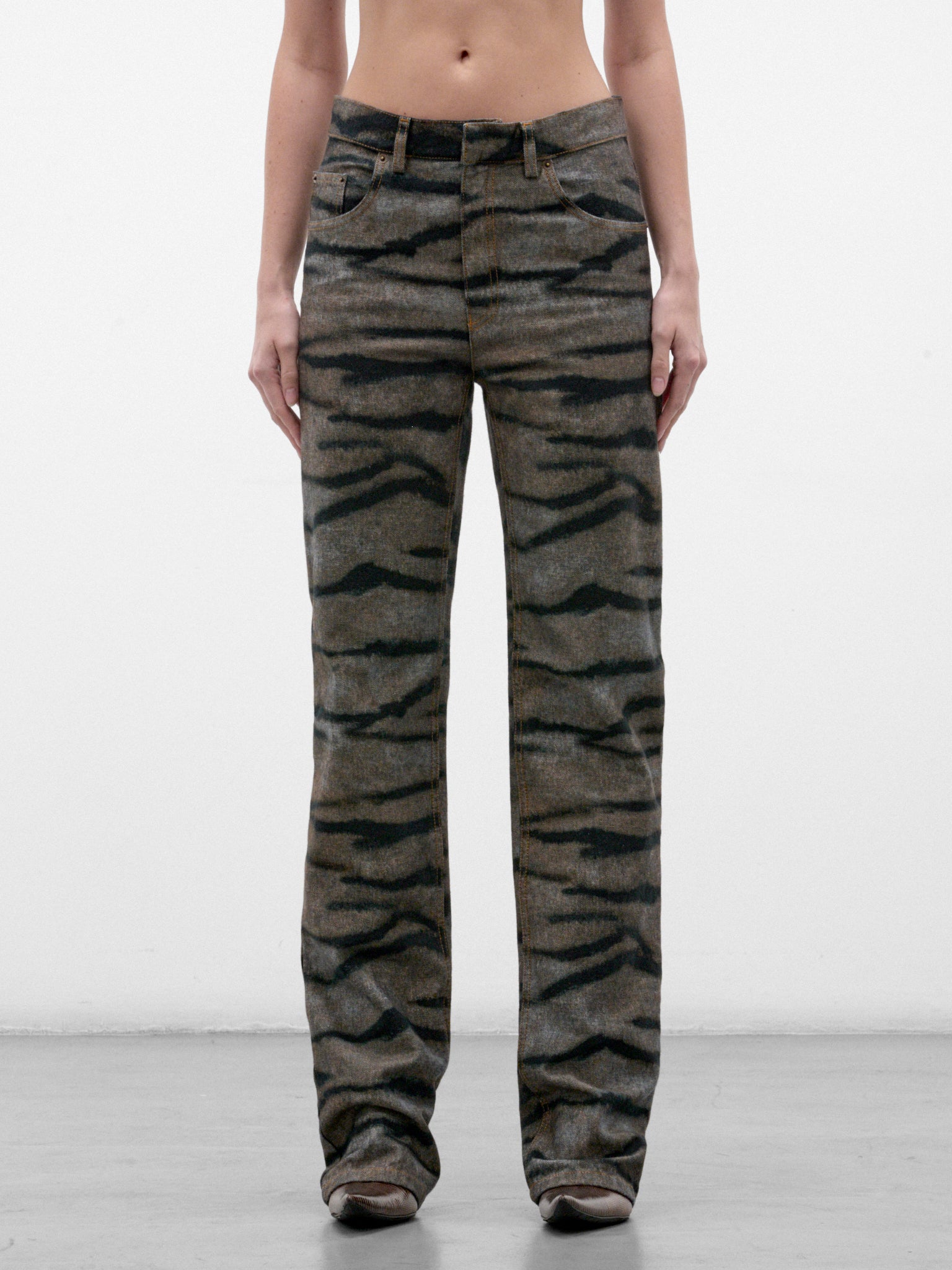 Zebra Print Denim Jeans (PPFW26DP03320-9977-ZEBRA-BLUE)