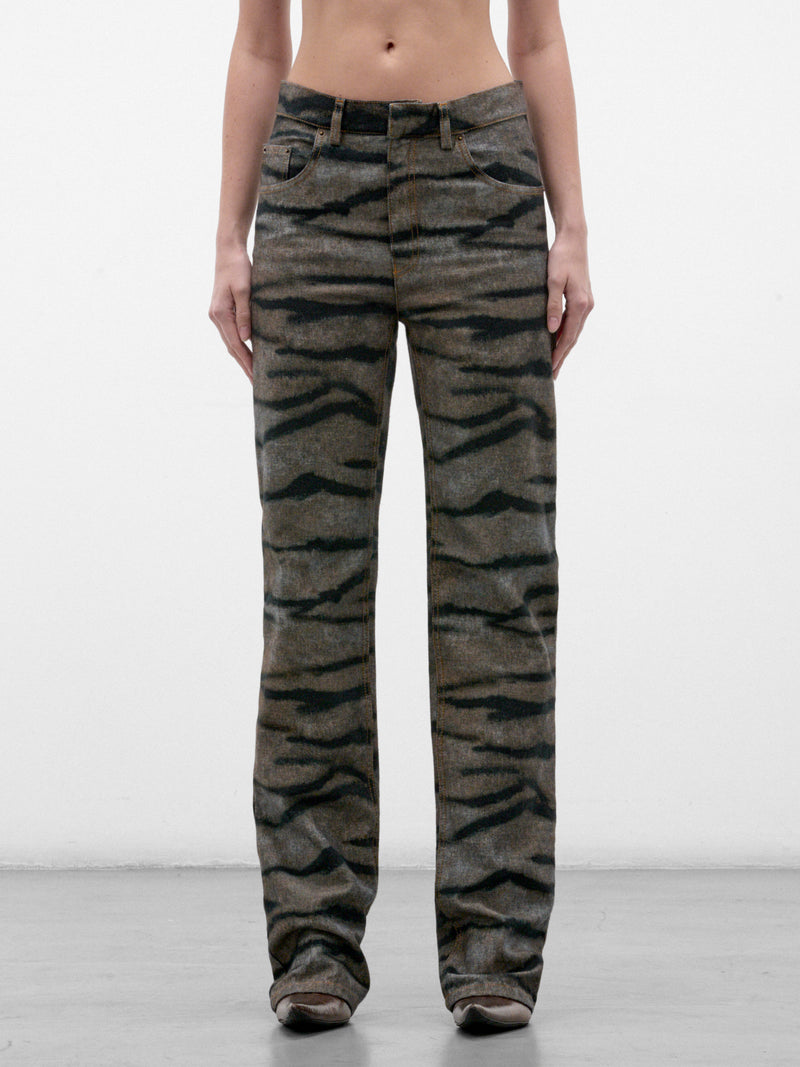 Zebra Print Denim Jeans (PPFW26DP03320-9977-ZEBRA-BLUE)