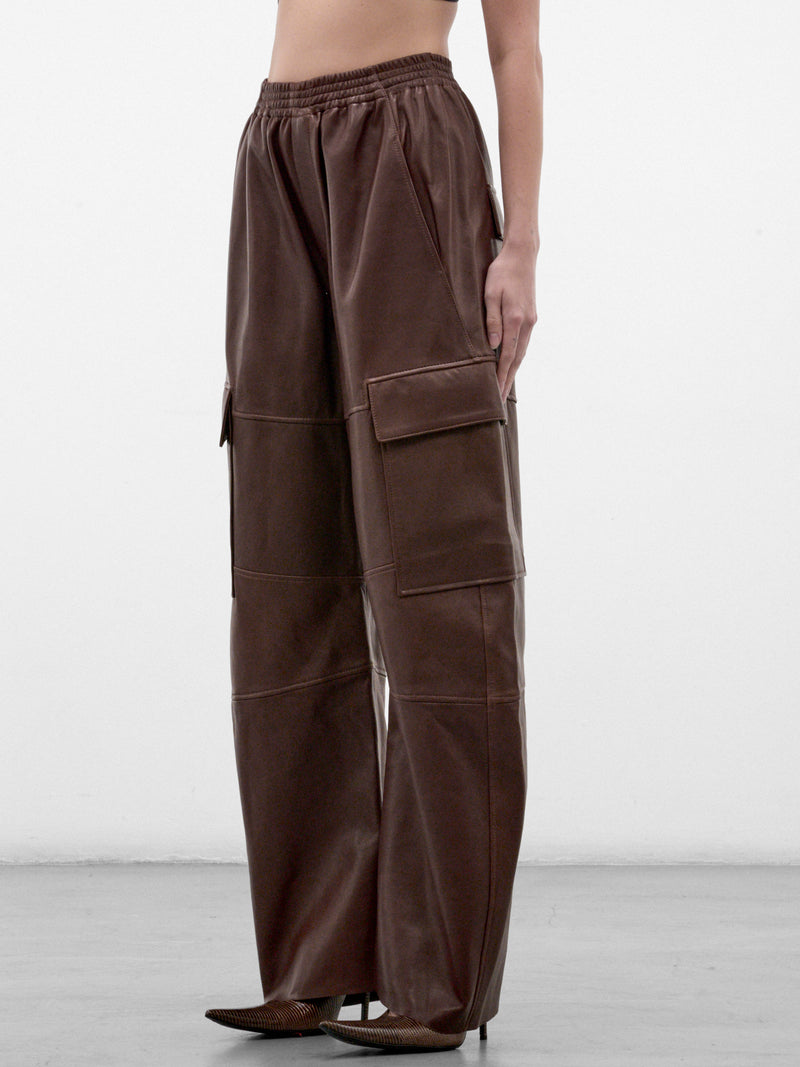 Chestnut Lamb Soft Power Trousers (PPFW26PA02797-2101-CHESTNUT)