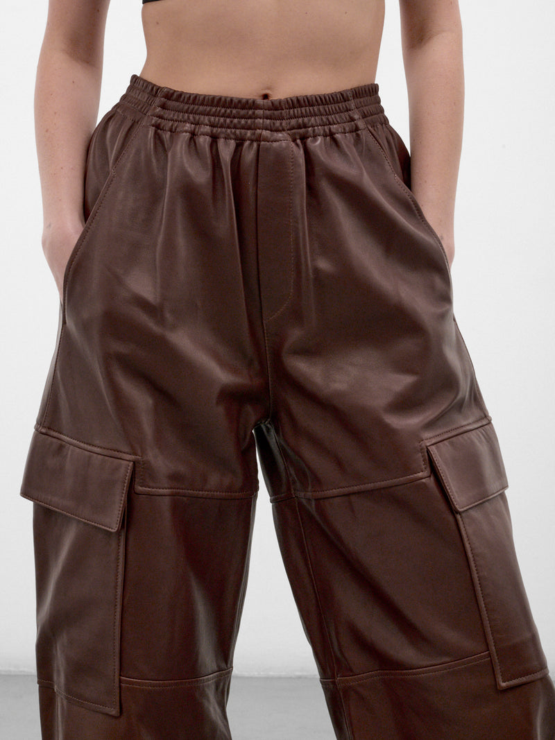 Chestnut Lamb Soft Power Trousers (PPFW26PA02797-2101-CHESTNUT)