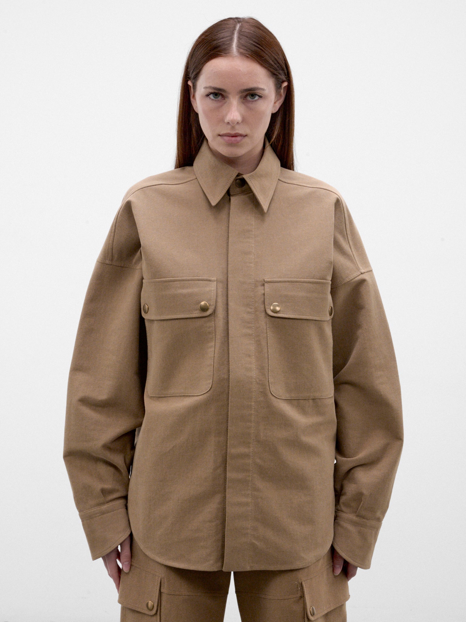Camel Desert Code Shirt (PPFW26SR01320-0003-CAMEL)