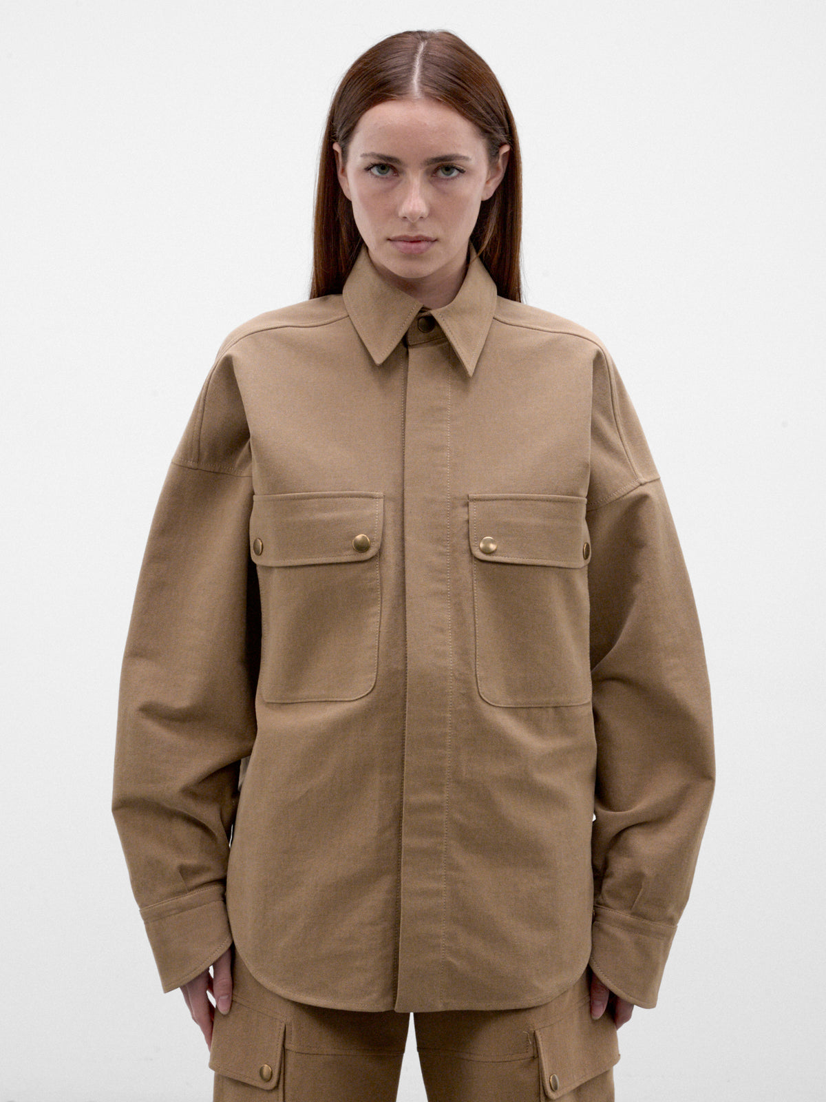 Camel Desert Code Shirt (PPFW26SR01320-0003-CAMEL)