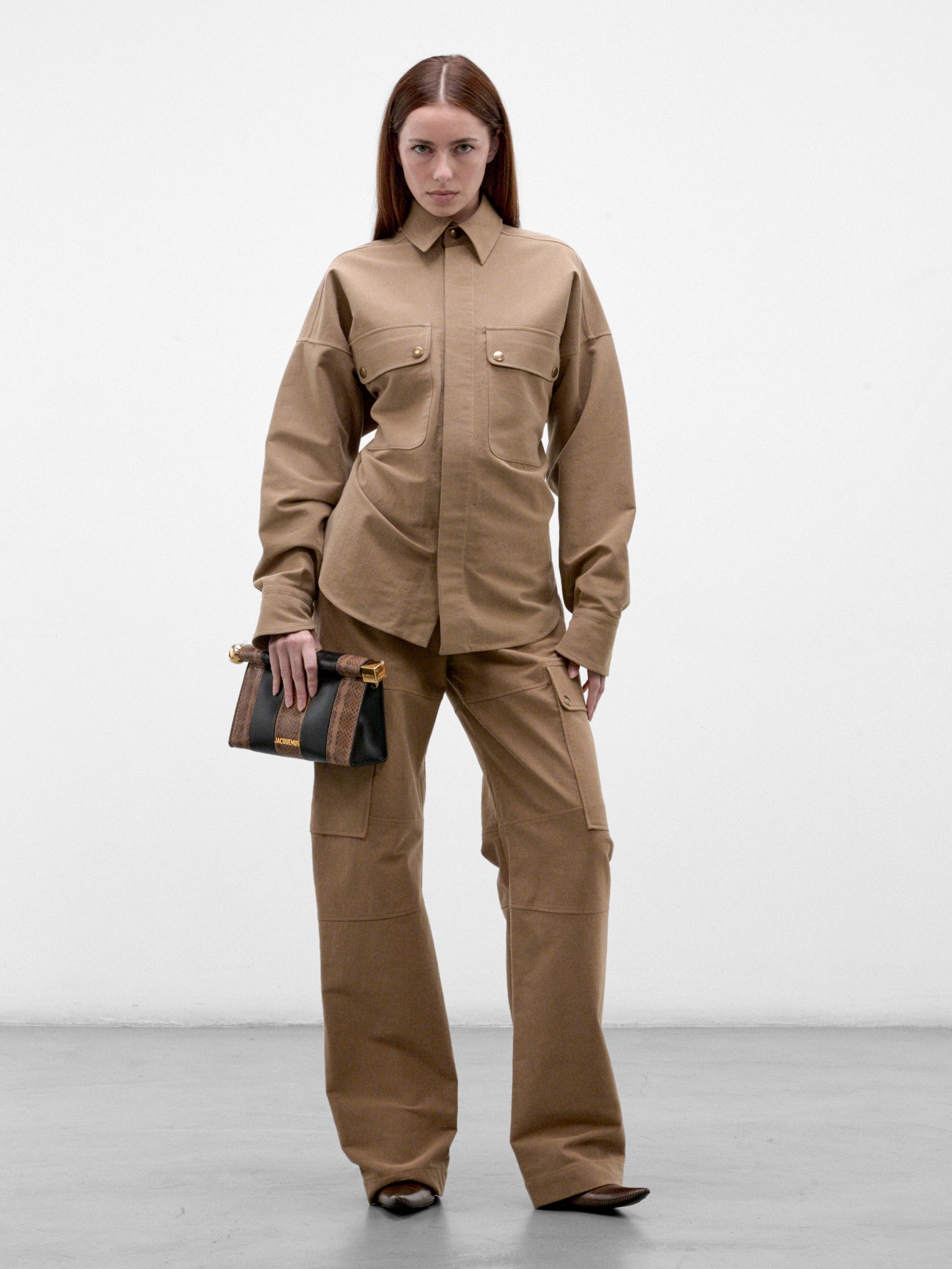 Camel Desert Code Shirt (PPFW26SR01320-0003-CAMEL)