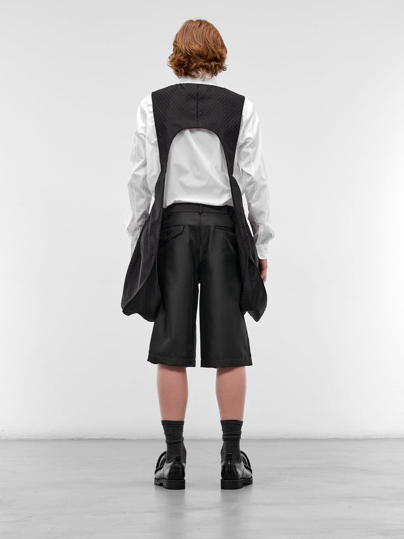 Black Sculptural Bubble Vest (PQ-A002-S26-BLACK)