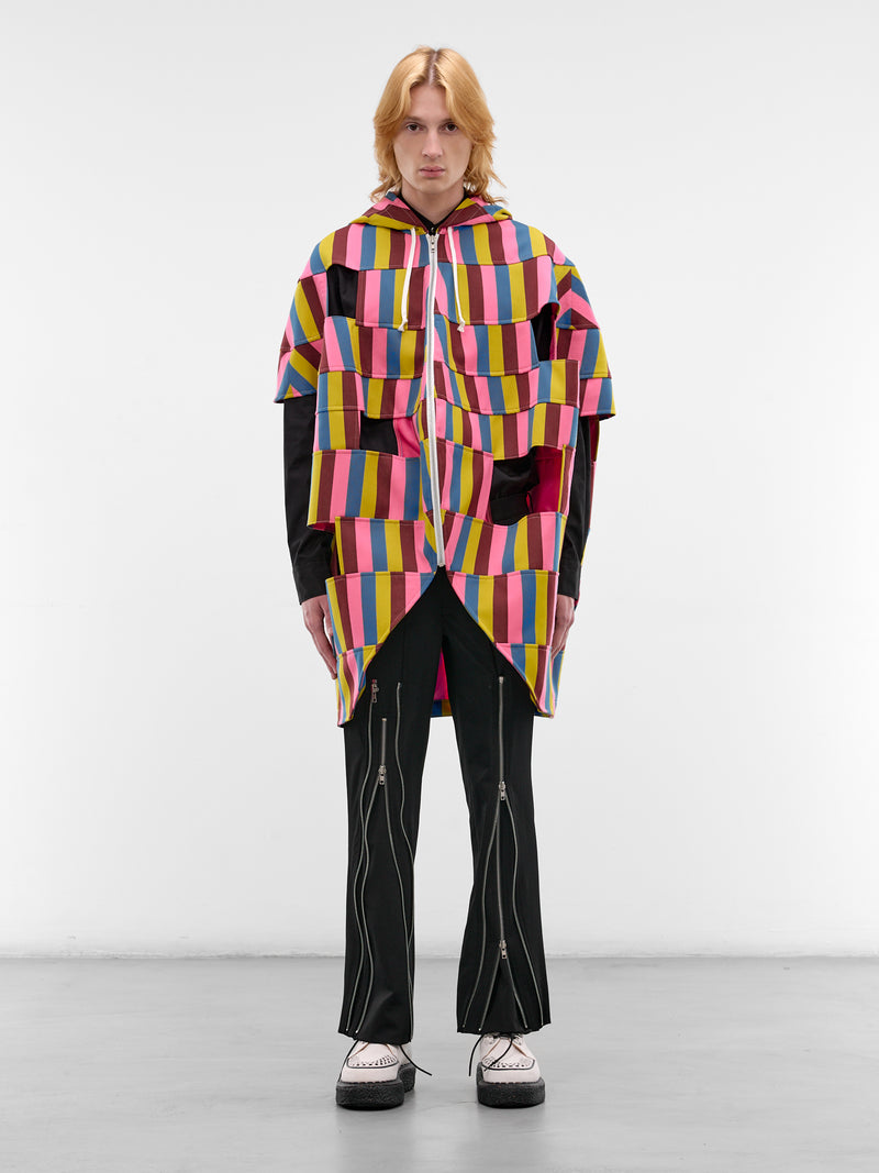 Stripe Cut-Out Wool Parka (PQ-A011-S26-MULTI)