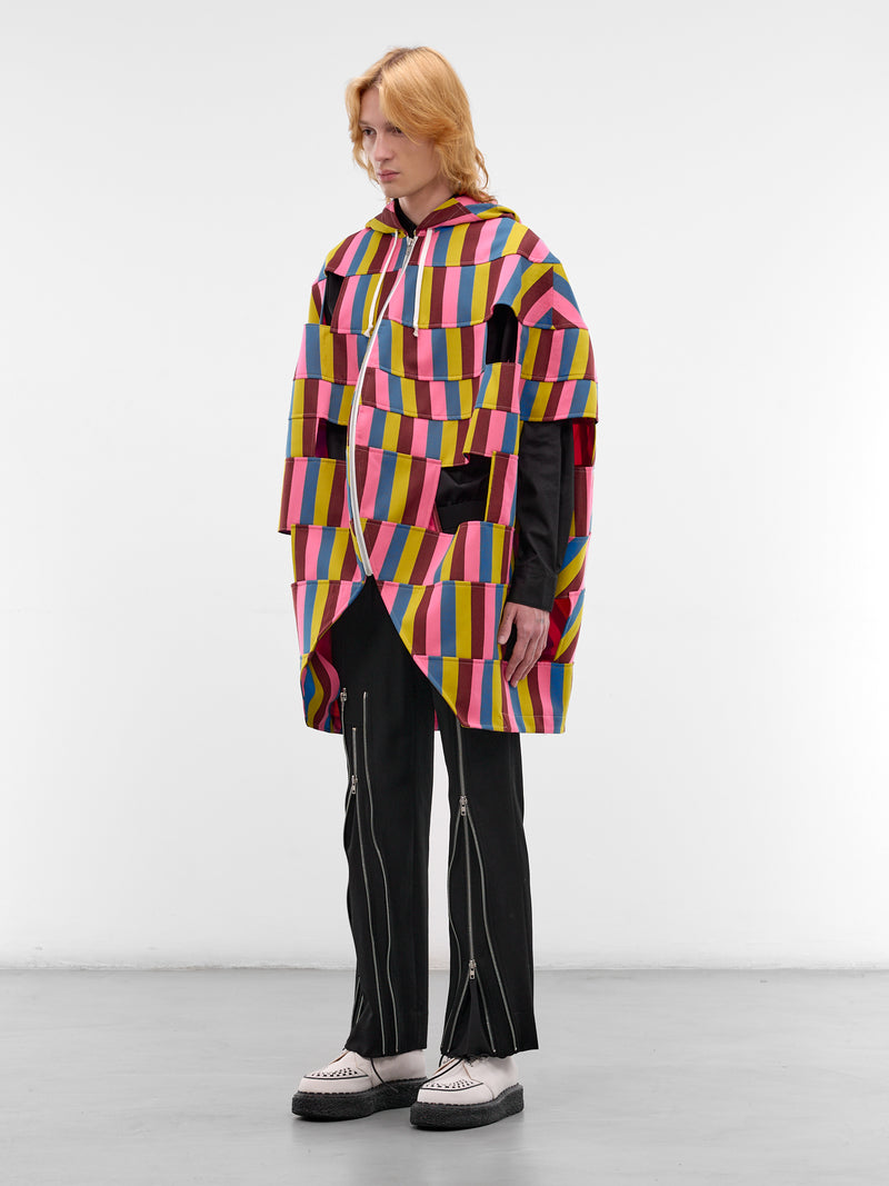 Stripe Cut-Out Wool Parka (PQ-A011-S26-MULTI)