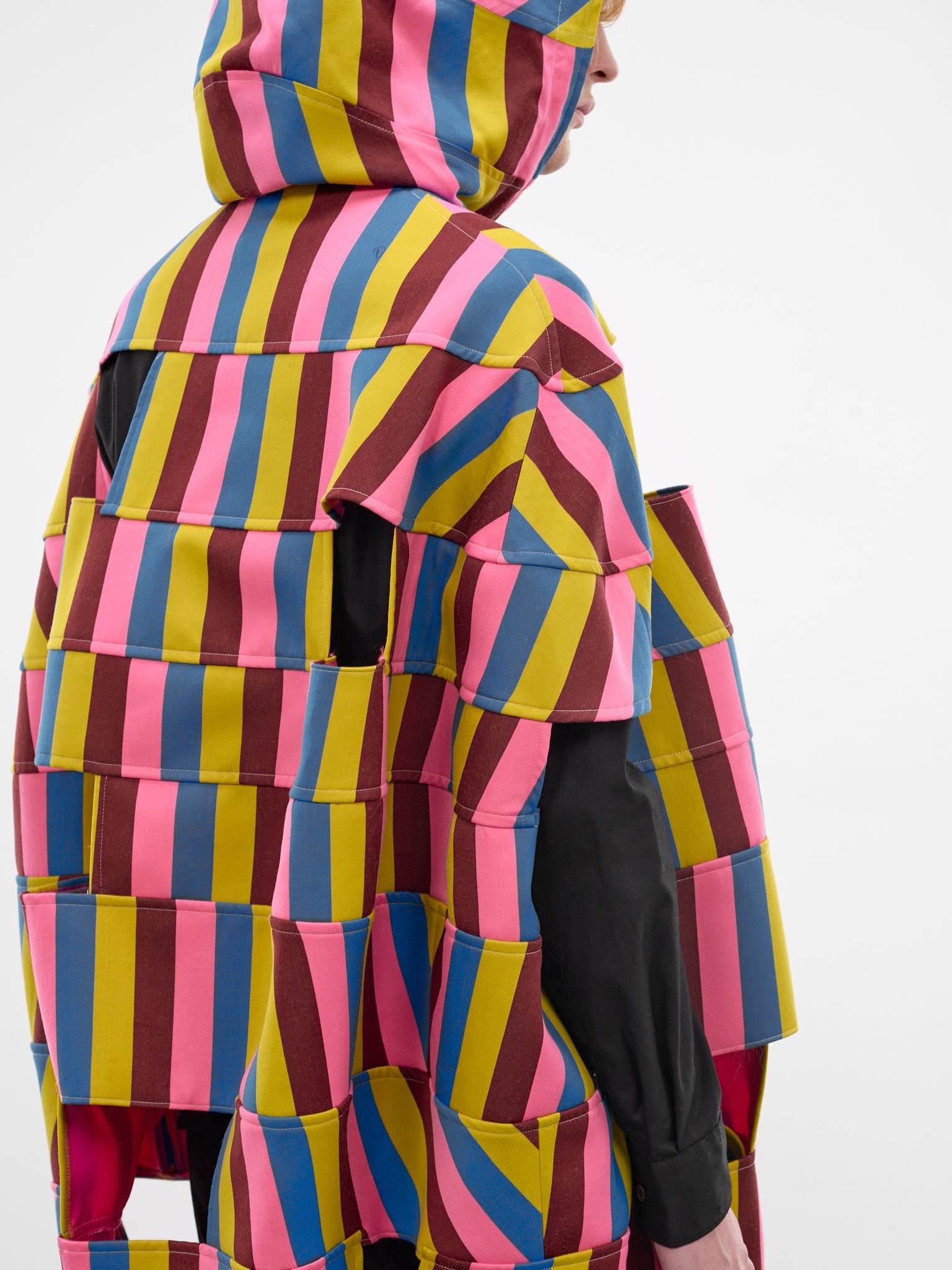 Stripe Cut-Out Wool Parka (PQ-A011-S26-MULTI)