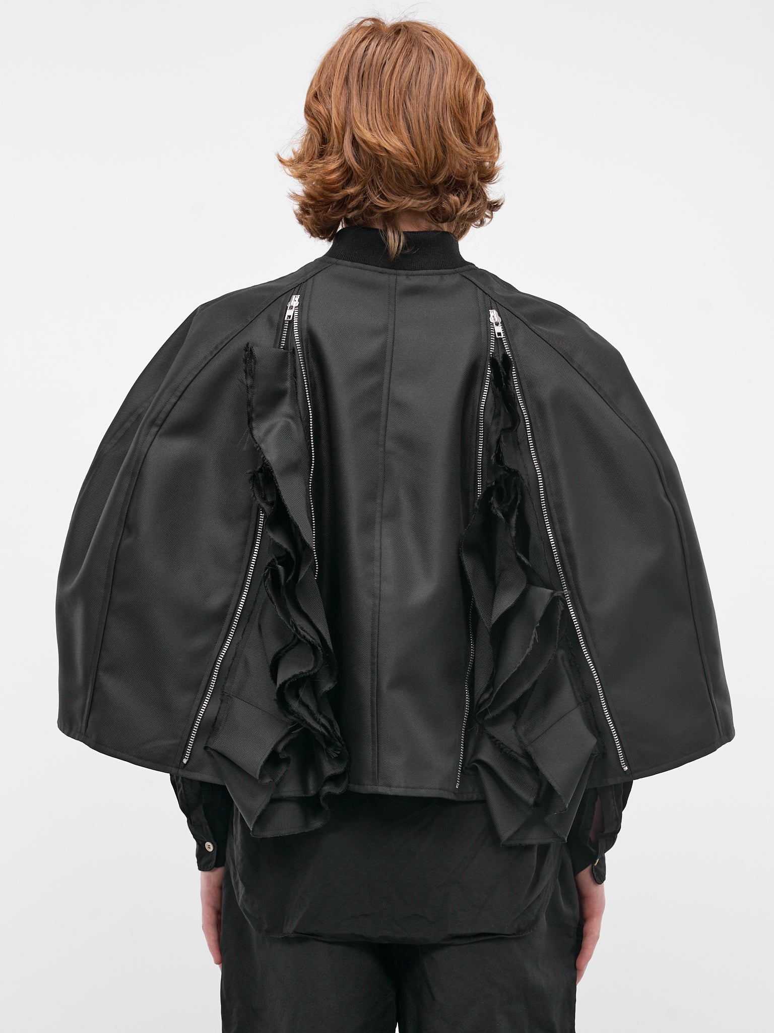COMME DES GARCONS HOMME+ Deconstructed Bomber Cape Jacket | H.Lorenzo - back
