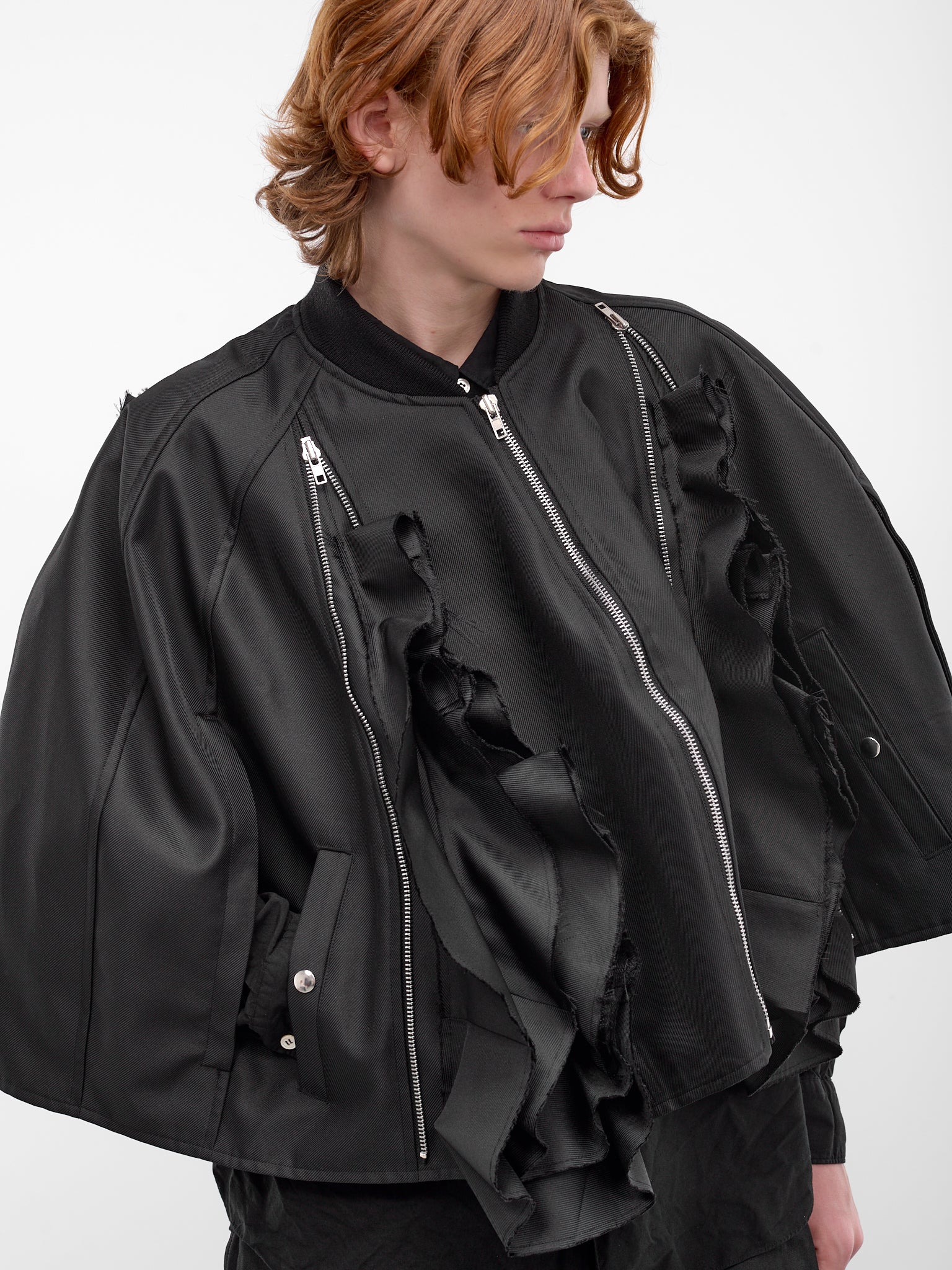 COMME DES GARCONS HOMME+ Deconstructed Bomber Cape Jacket | H.Lorenzo - detail 1