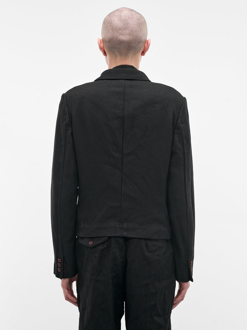 Black Double-Breasted Blazer (PQ-J044-S26-BLACK)