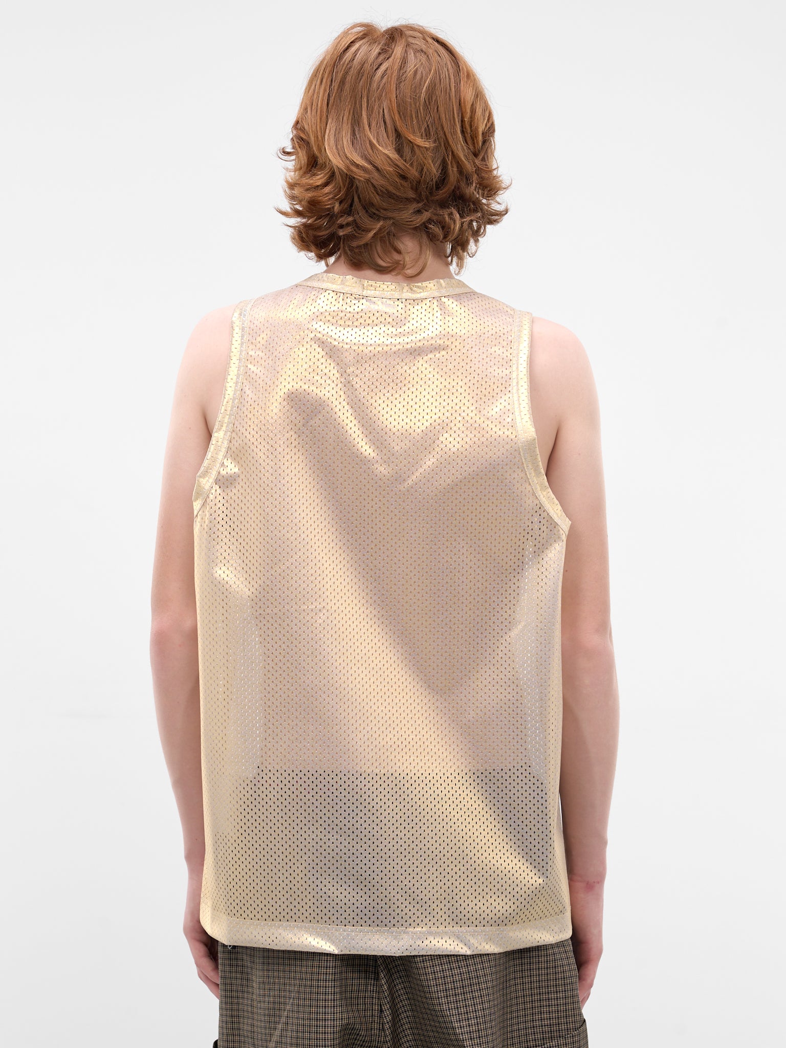COMME DES GARCONS HOMME+ Gold Mesh Tank Top | H.Lorenzo - back