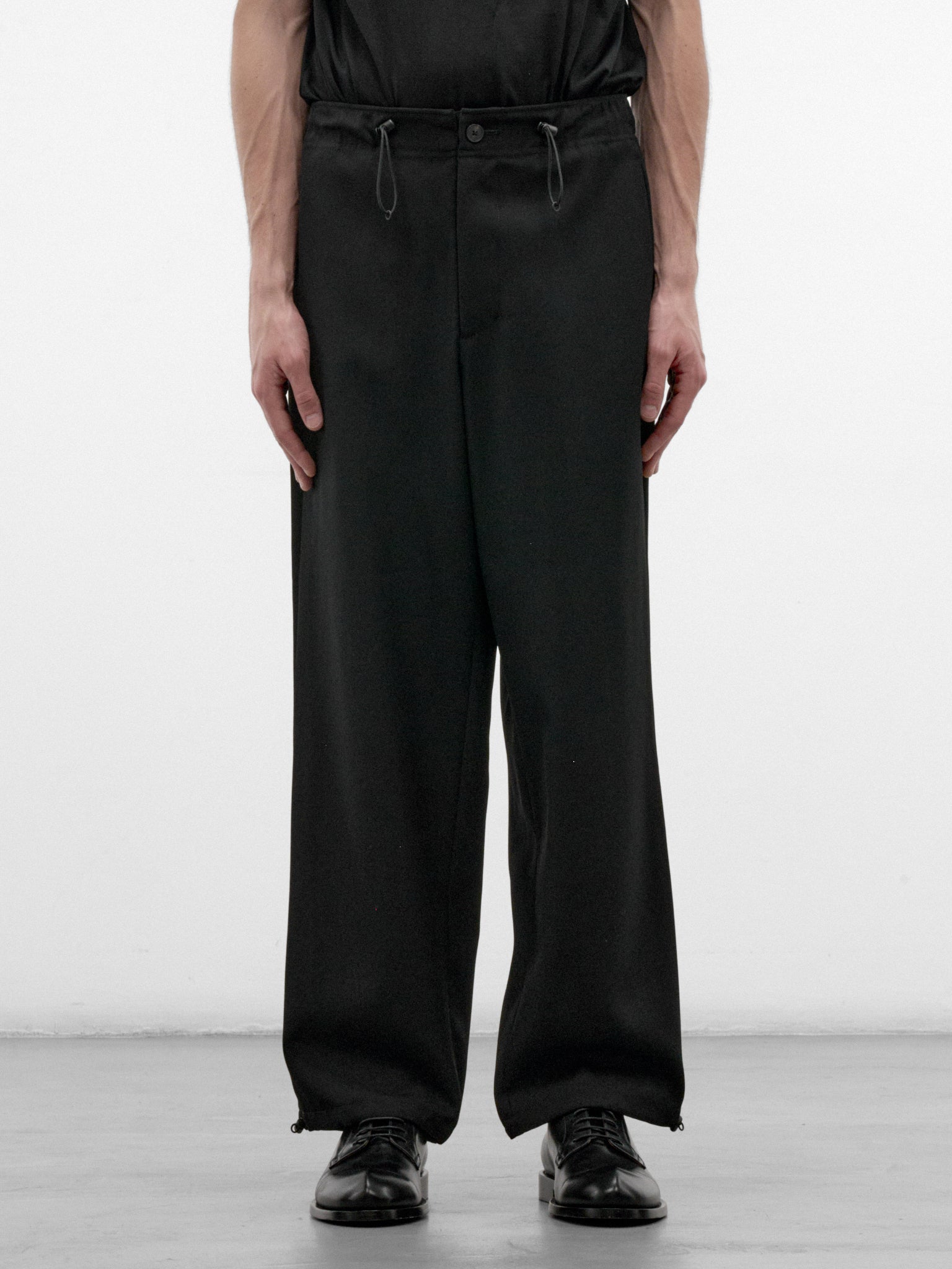 Black Wool Utility Trousers (PRAGLW0207-BLACK)