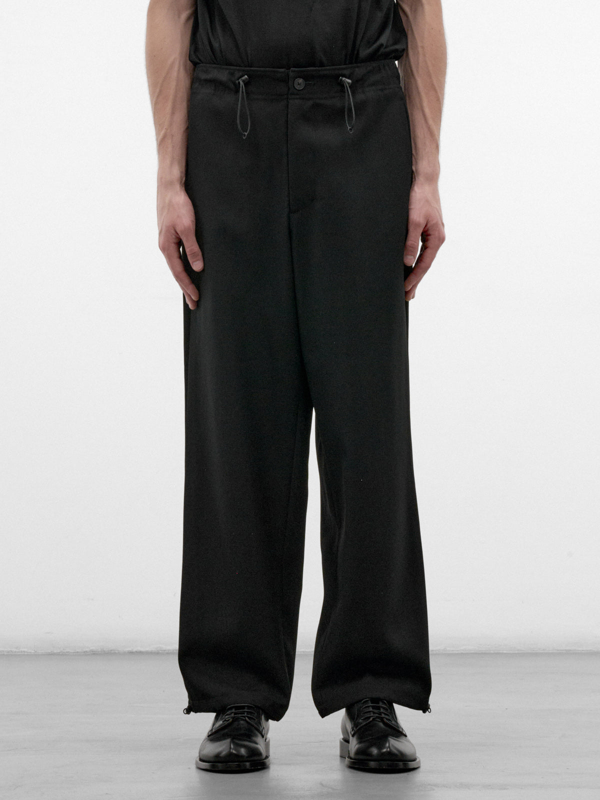 Black Wool Utility Trousers (PRAGLW0207-BLACK)